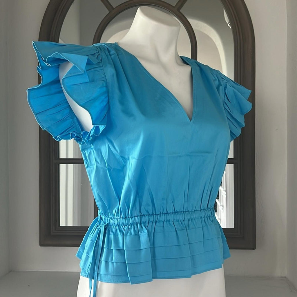 Alden Adair BLUE Marina Tank in Ocean, Size S New w/Tag in Packaging
