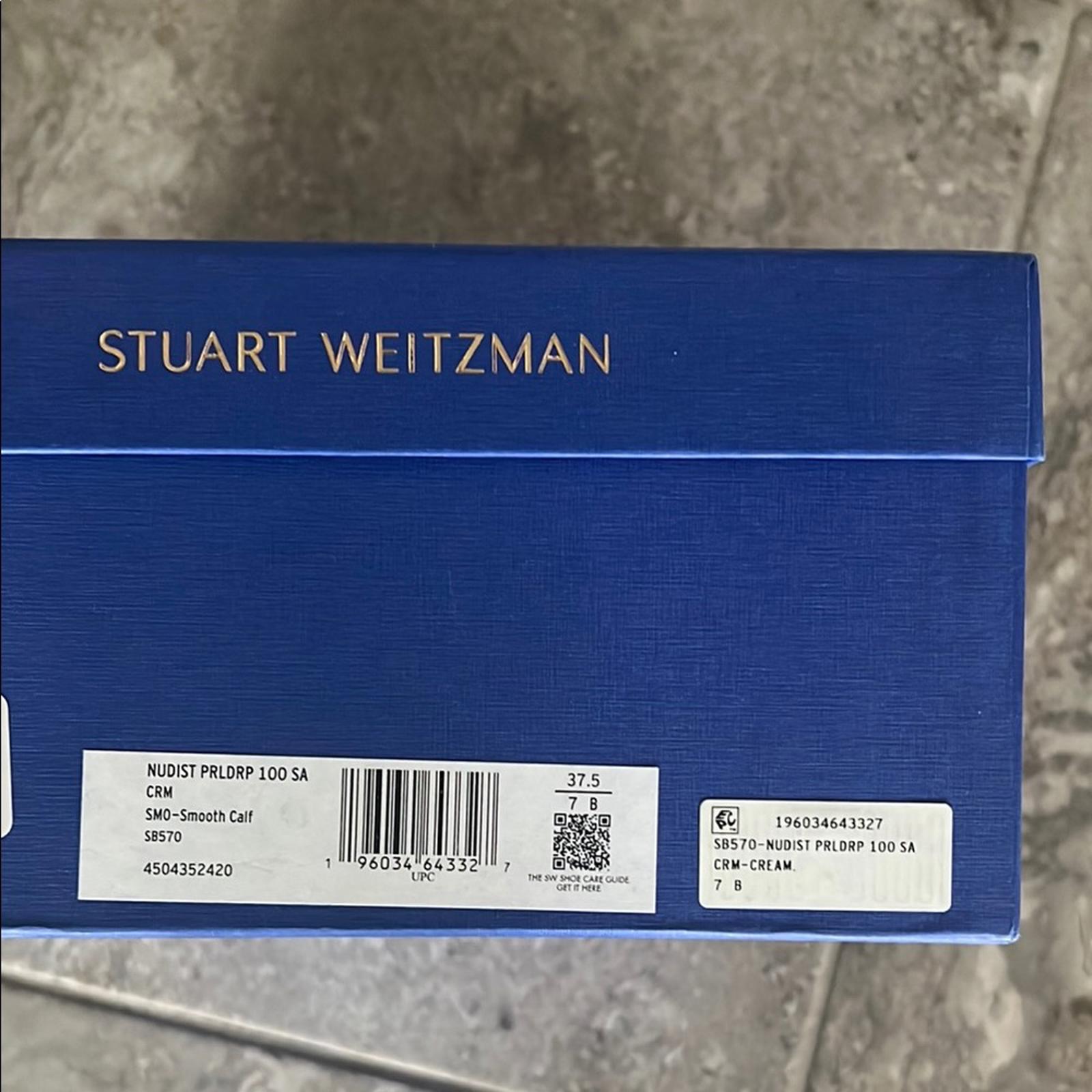 Stuart Weitzman Nudist High Heel Sandals in White, Size 7 NEW + DustBag $595