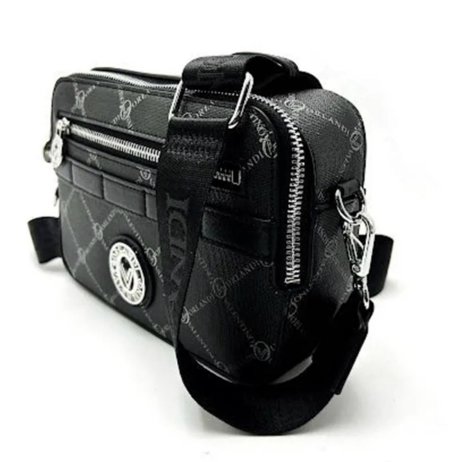 NWT Valentino Orlandi Camera Bag, Black, Style #V-3007 New w/Tag