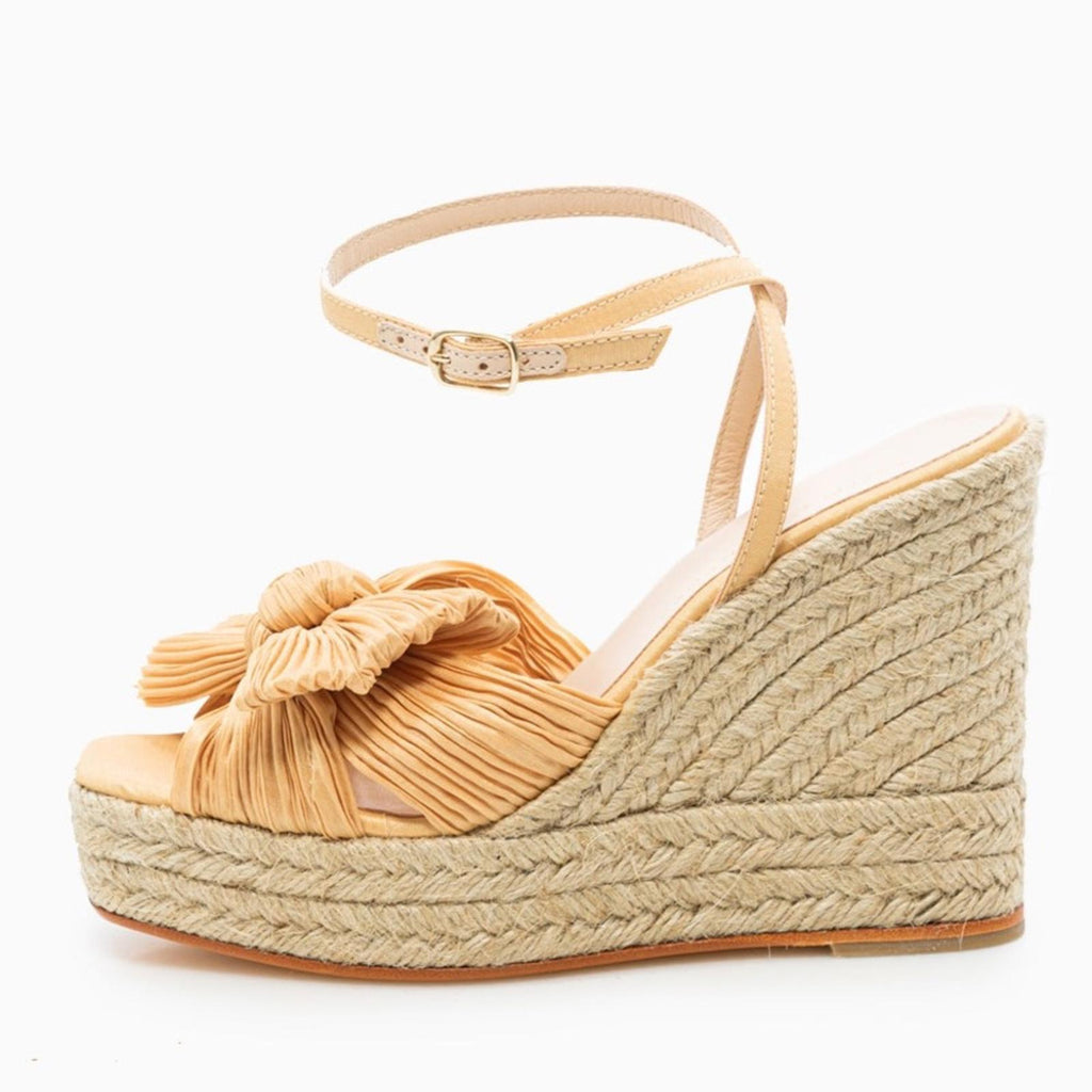 Loeffler Randall Peri Espadrille Wedge Sandals in Tan, Size 41/11 New in Box