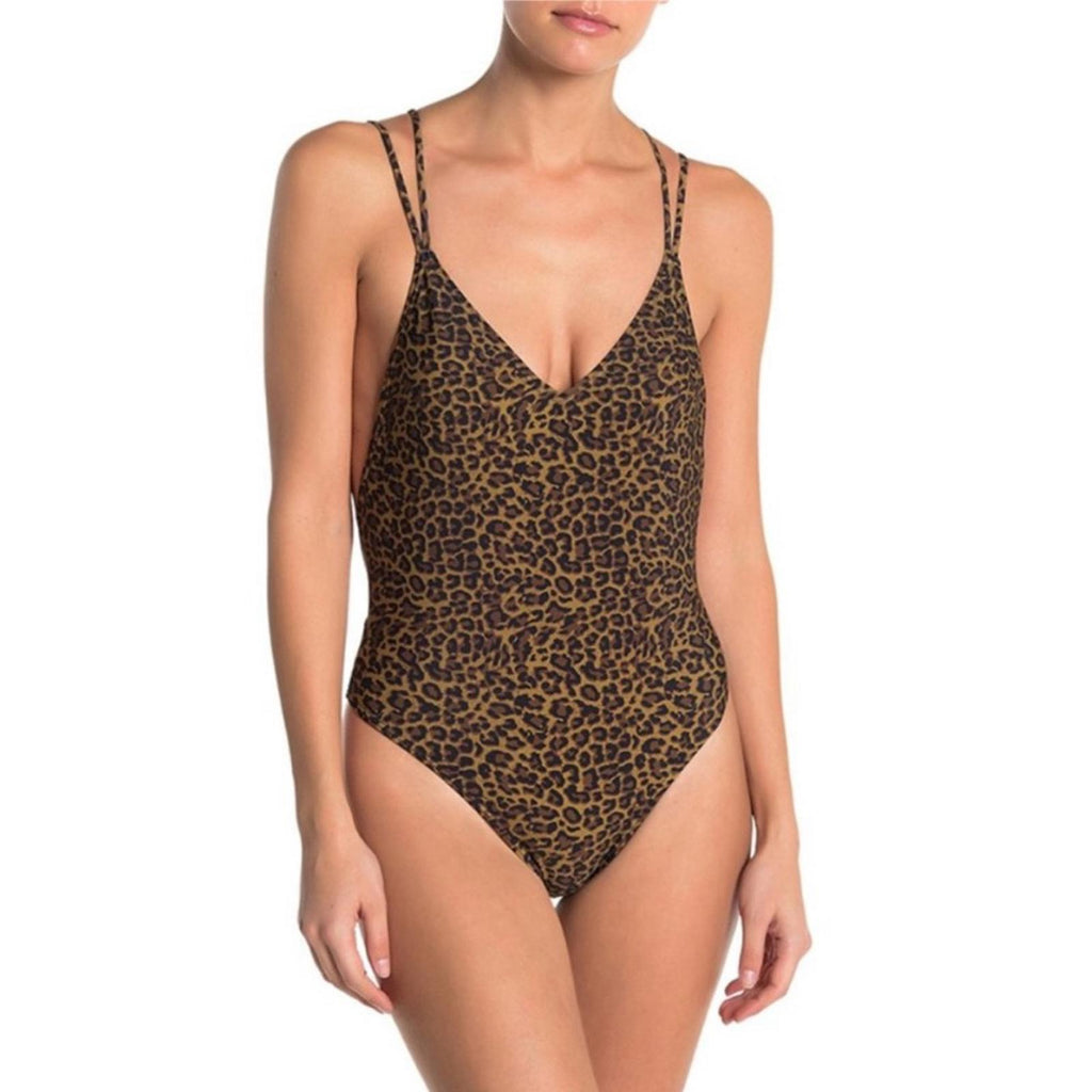 Kendall + Kylie Ring Back V-Neck One Piece Swimsuit Size M, New w/Tag $120
