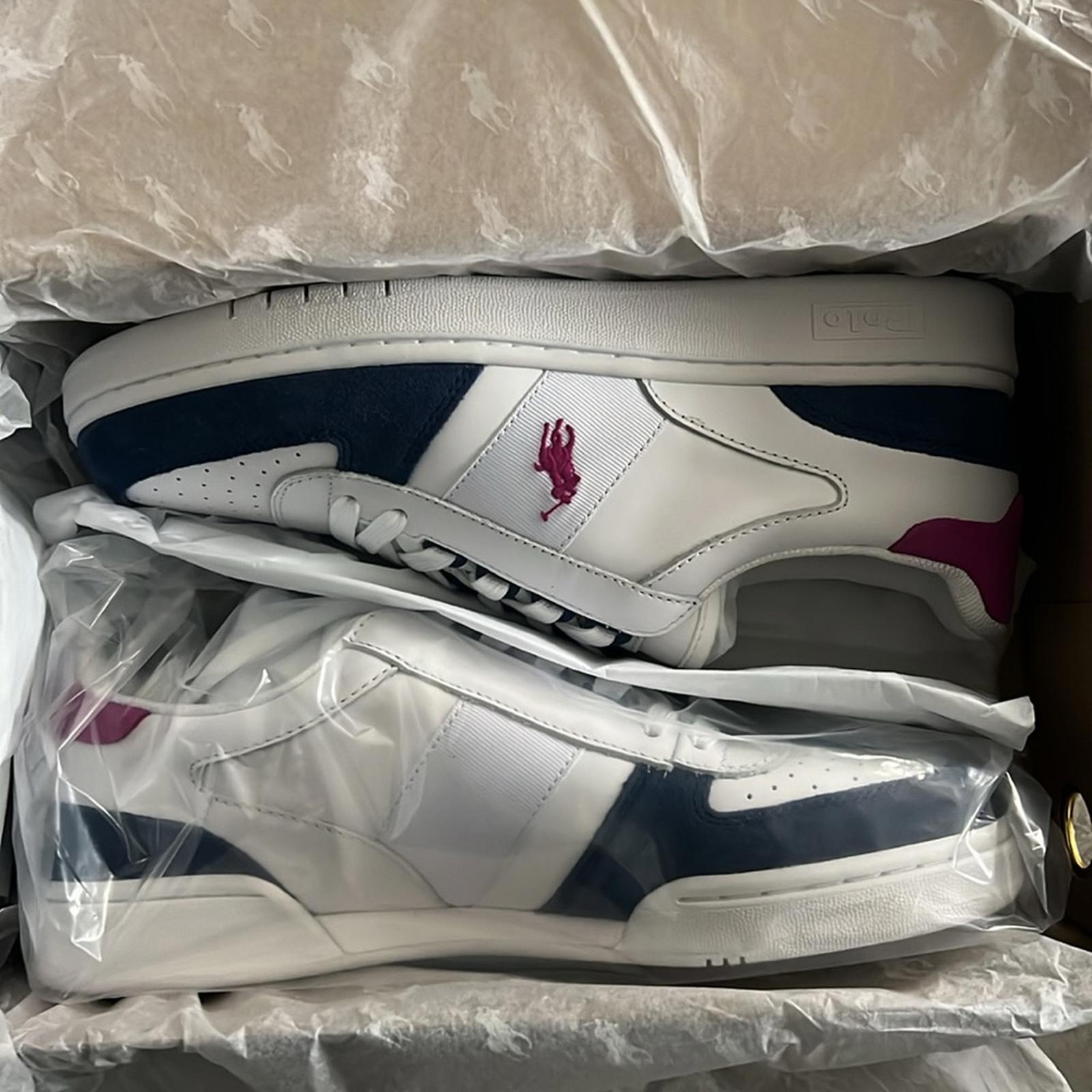 Polo Ralph Lauren Court Leather-Suede Sneakers in White Size 9, New SOLD OUT!