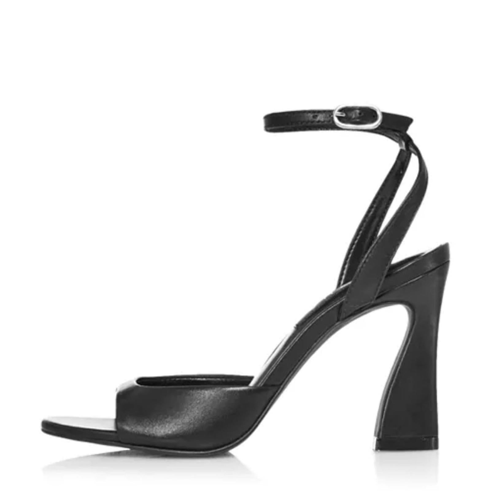 Bloomingdale’s AQUA Jett Ankle Strap High Heel Sandals Black, Size 10 NEW in Box