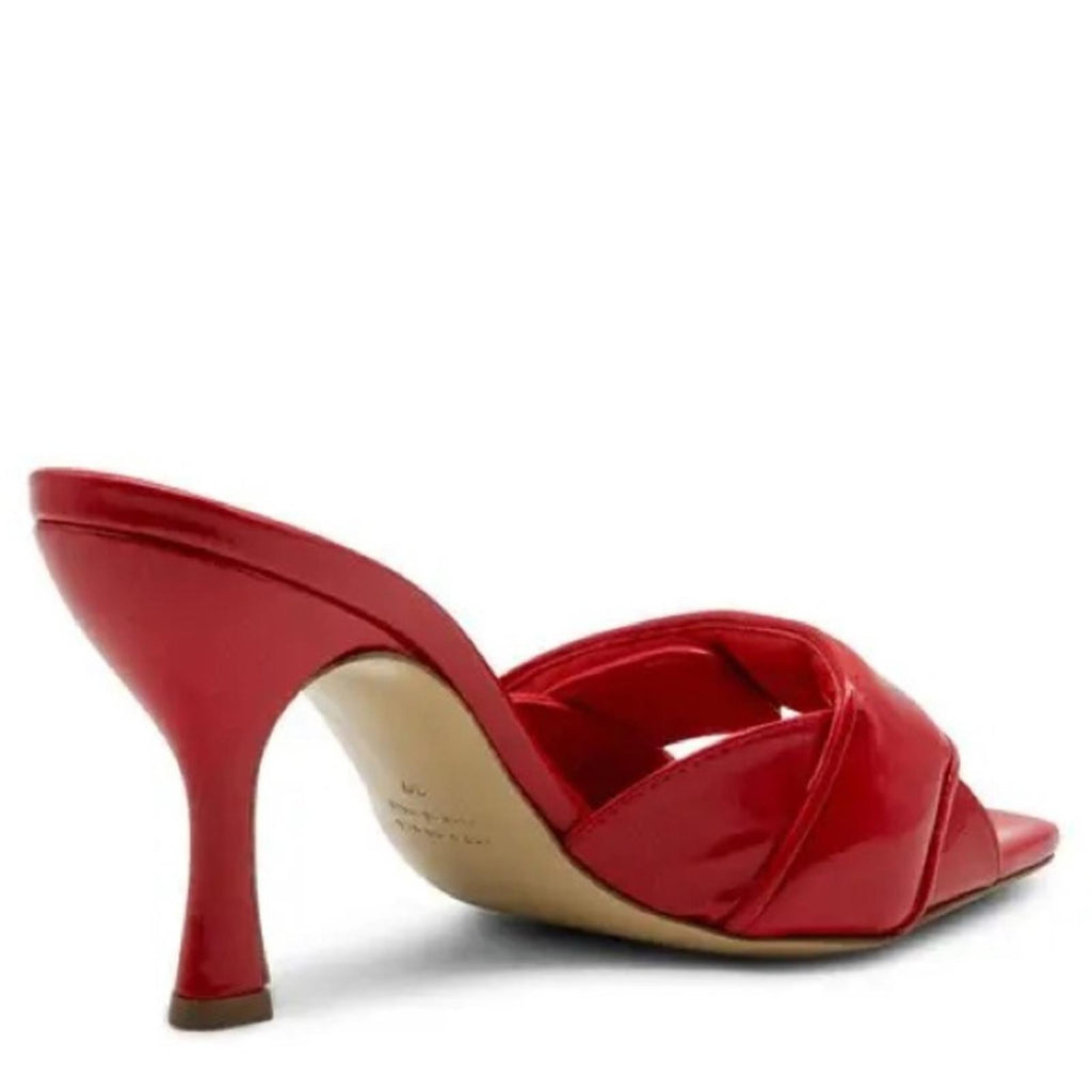 Gia Borghini Alodie Patent Leather Mules/Sandals in Red Size 41 NEW +DustBag