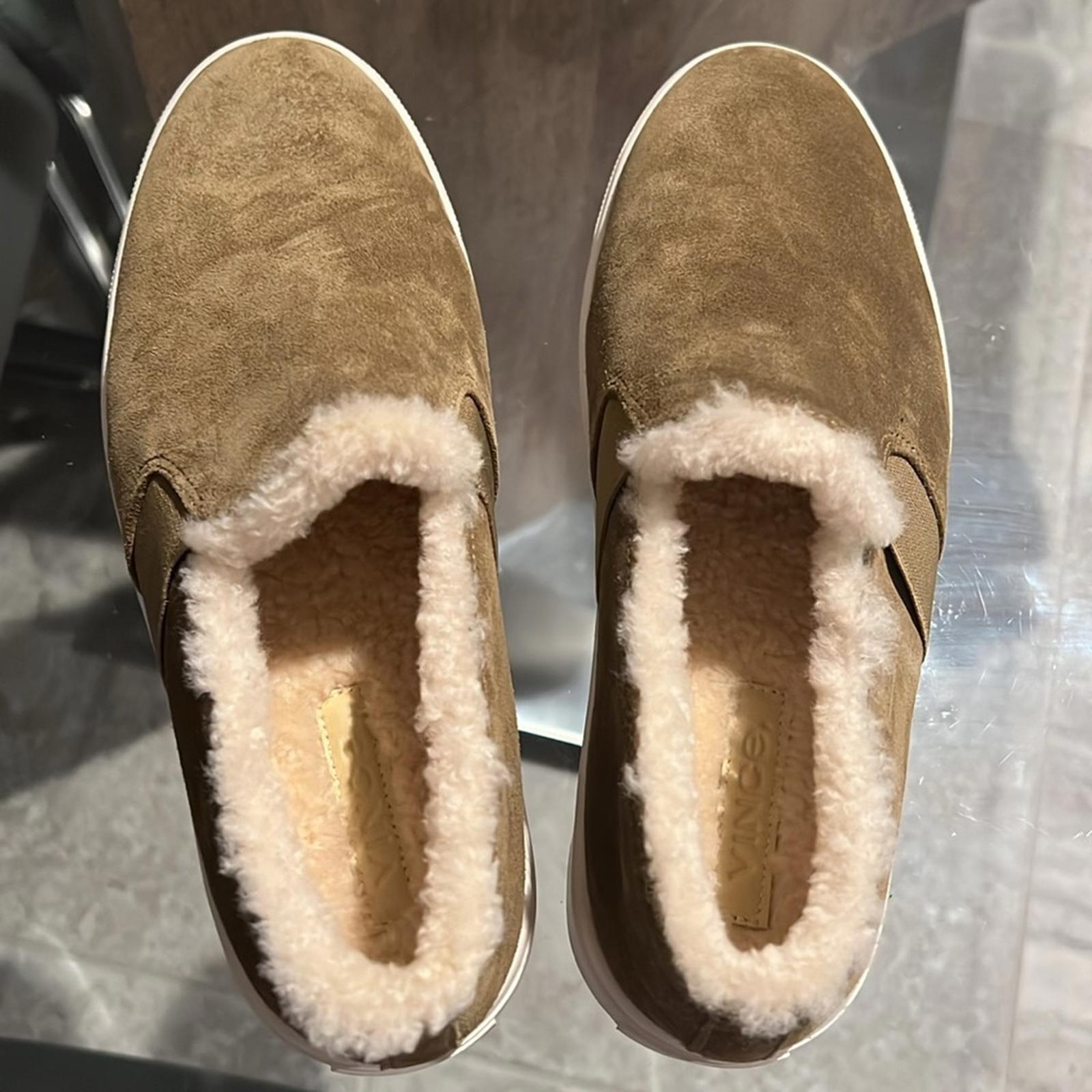 NEW Vince Blair Shearling Sneakers, Size US 7.5 | EU 38 New w/o Box