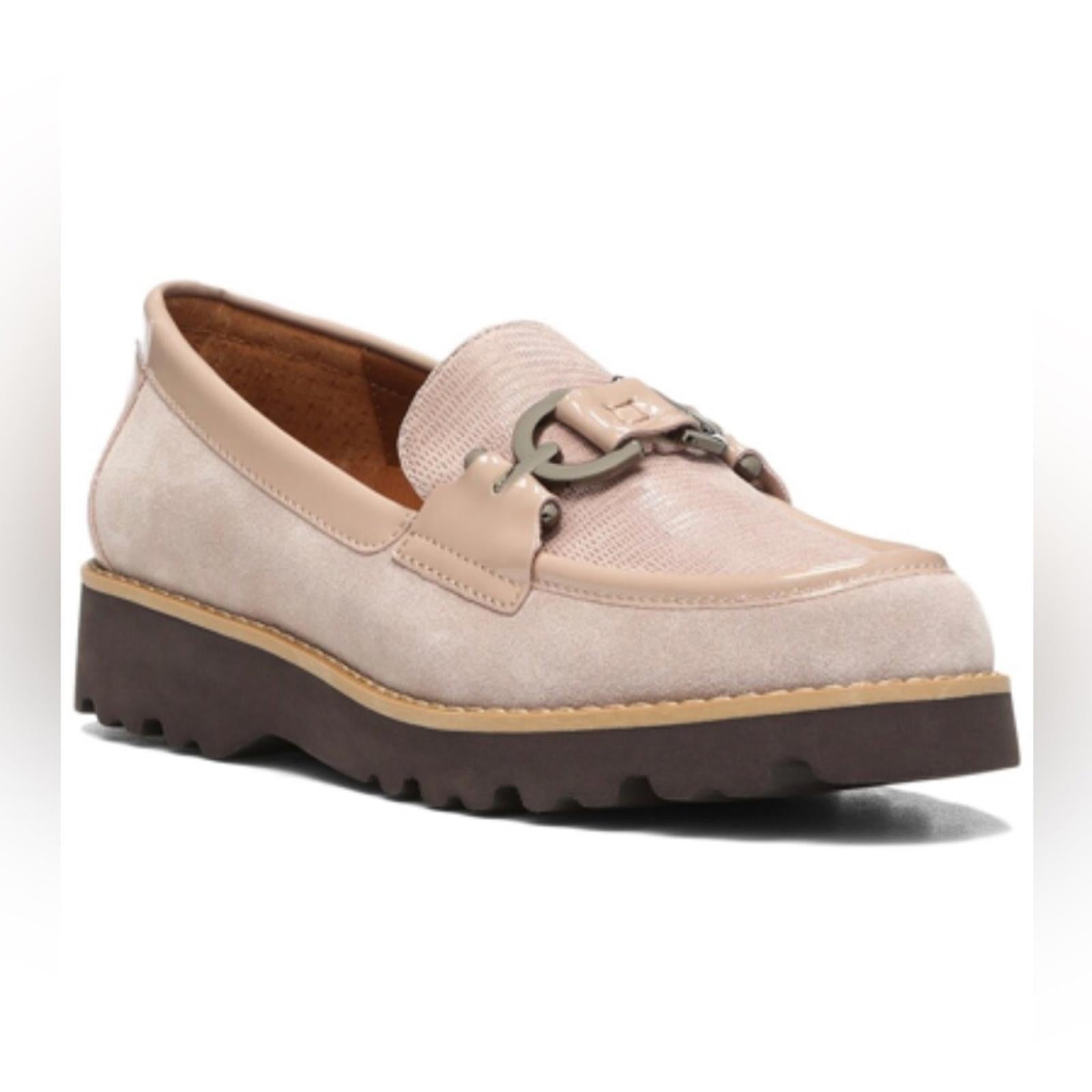 Donald Pliner Clio Slip-on Chunky Loafer Calf Suede Blush Size 12 NEW (Sold Out)