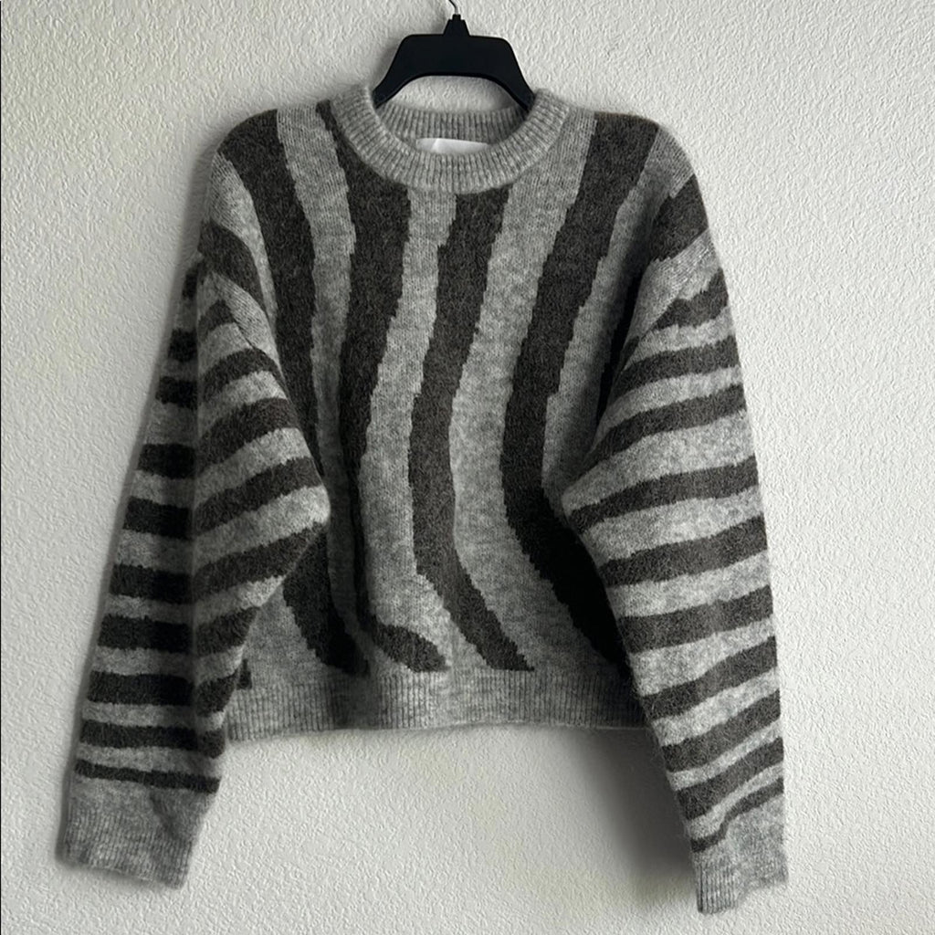 REMAIN Birger Christensen Cami Striped Knit Wool Blend Sweater Size UK12 US8 NEW