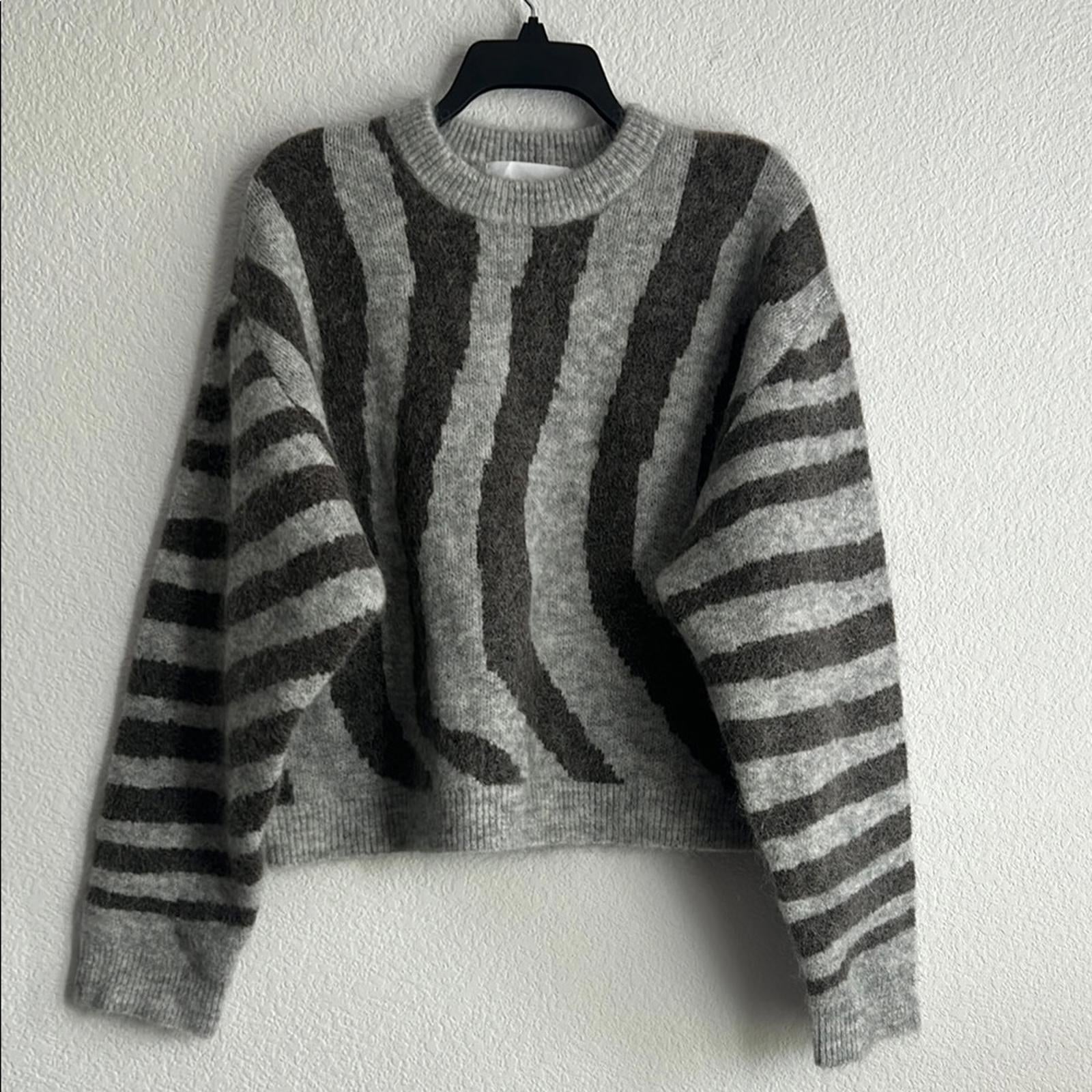 REMAIN Birger Christensen Cami Striped Knit Wool Blend Sweater Size UK12 US8 NEW