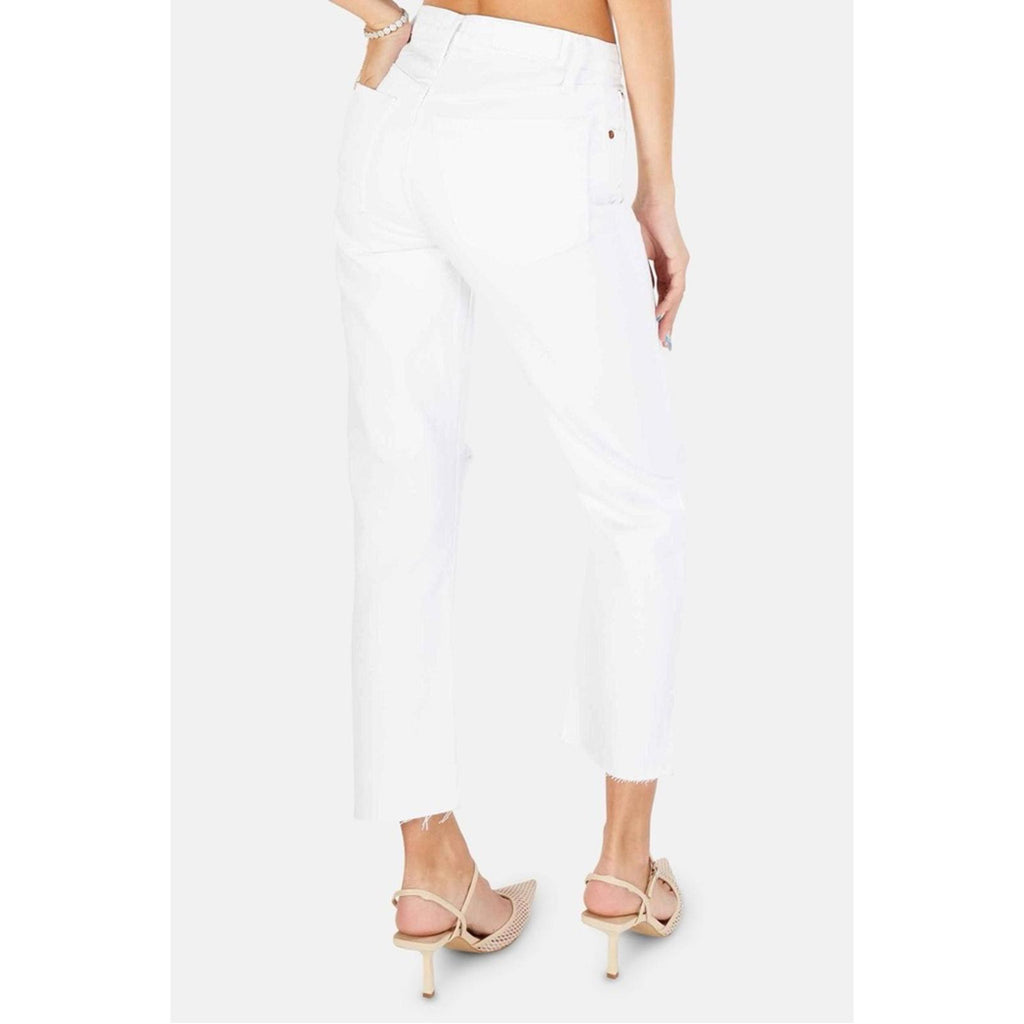 RE/DONE 70s Stove Pipe White Destroyed Jeans, Size 31 Retail $295 - NWT