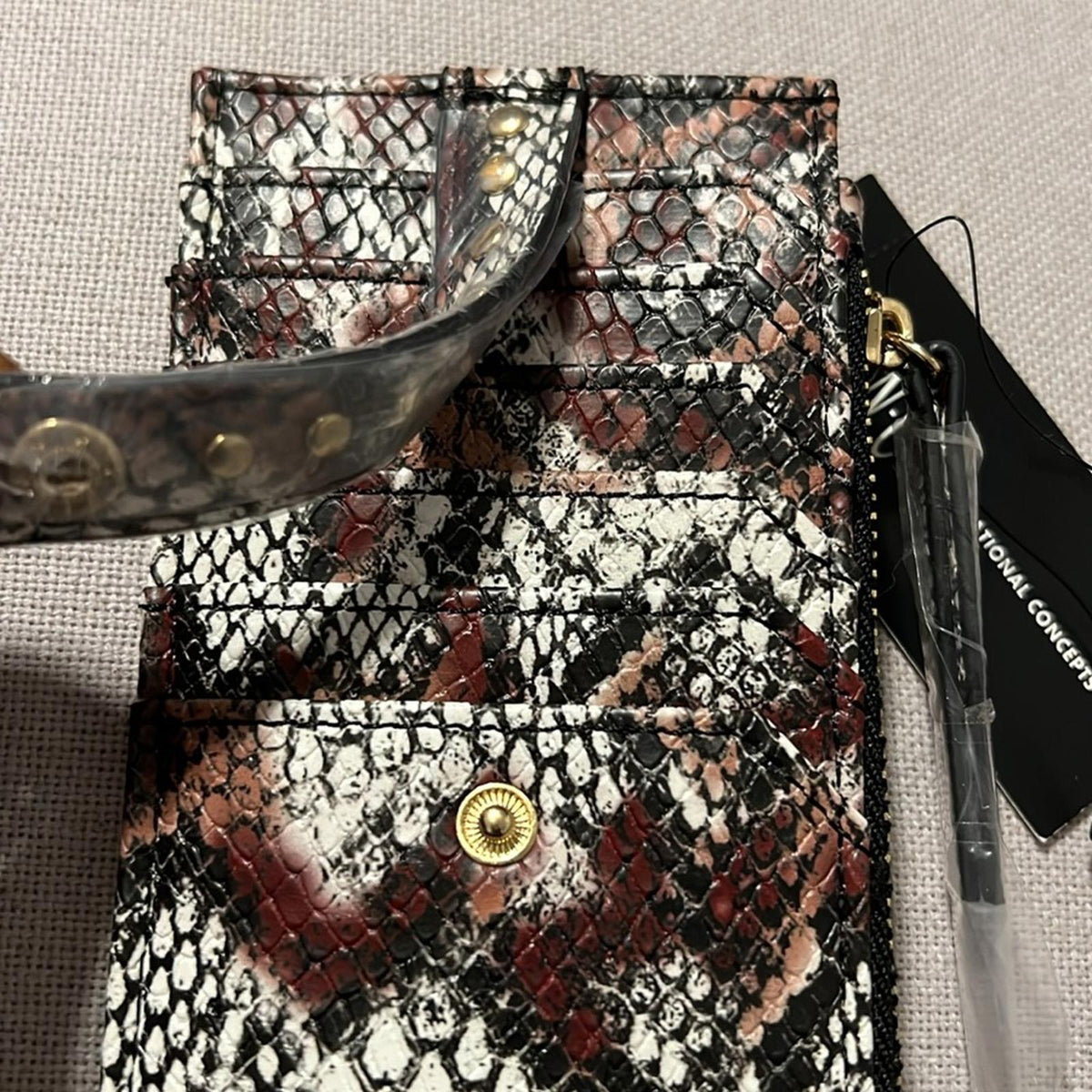 I.N.C. Hazell Cardcase in Watercolor Snake, New w/Tag