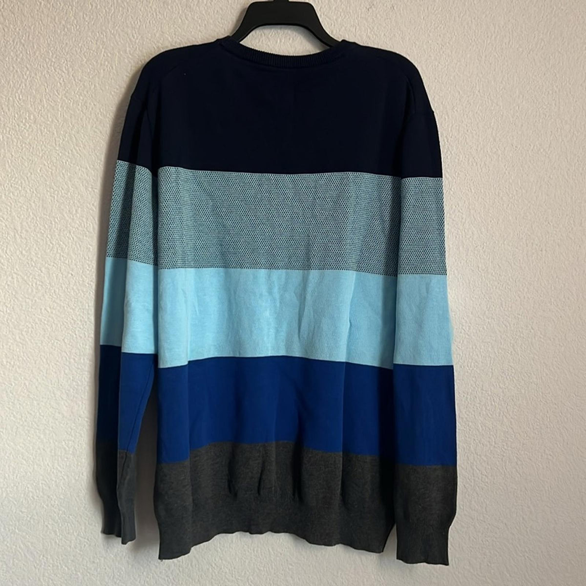 Club Room Lightweight Color Block Crewneck Pullover Sweater, Size XXL NEW w/Tag