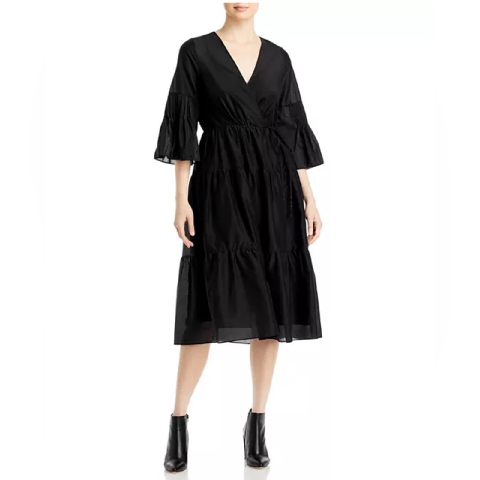 Kobi Halperin Sasha Midi Dress in Black, Size S New w/Tag $458