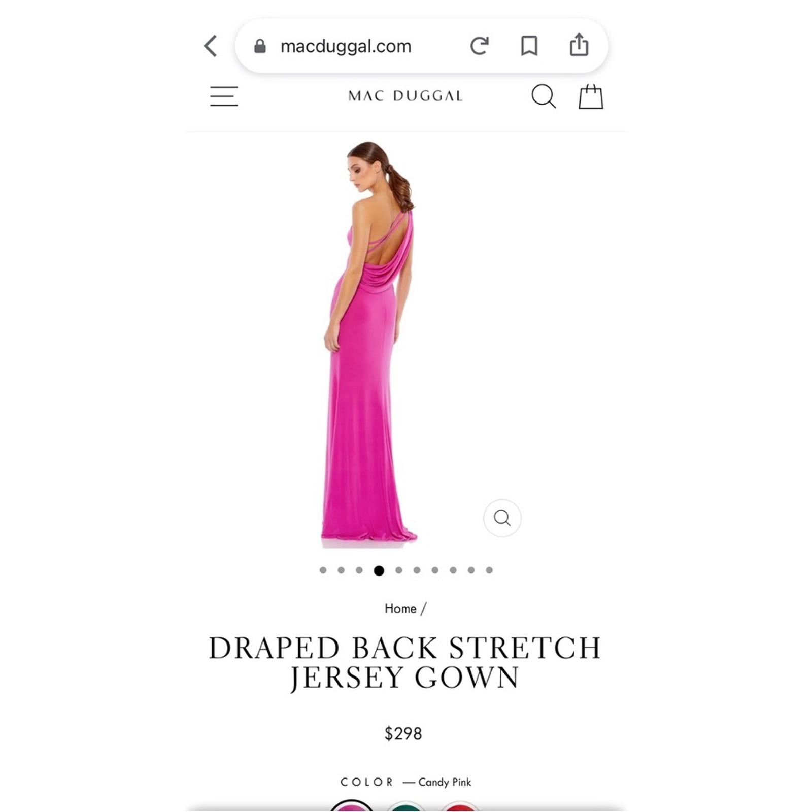 Mac Duggal IEENA Draped Back Gown/Dress in Candy Pink, Size 2 New w/Tag