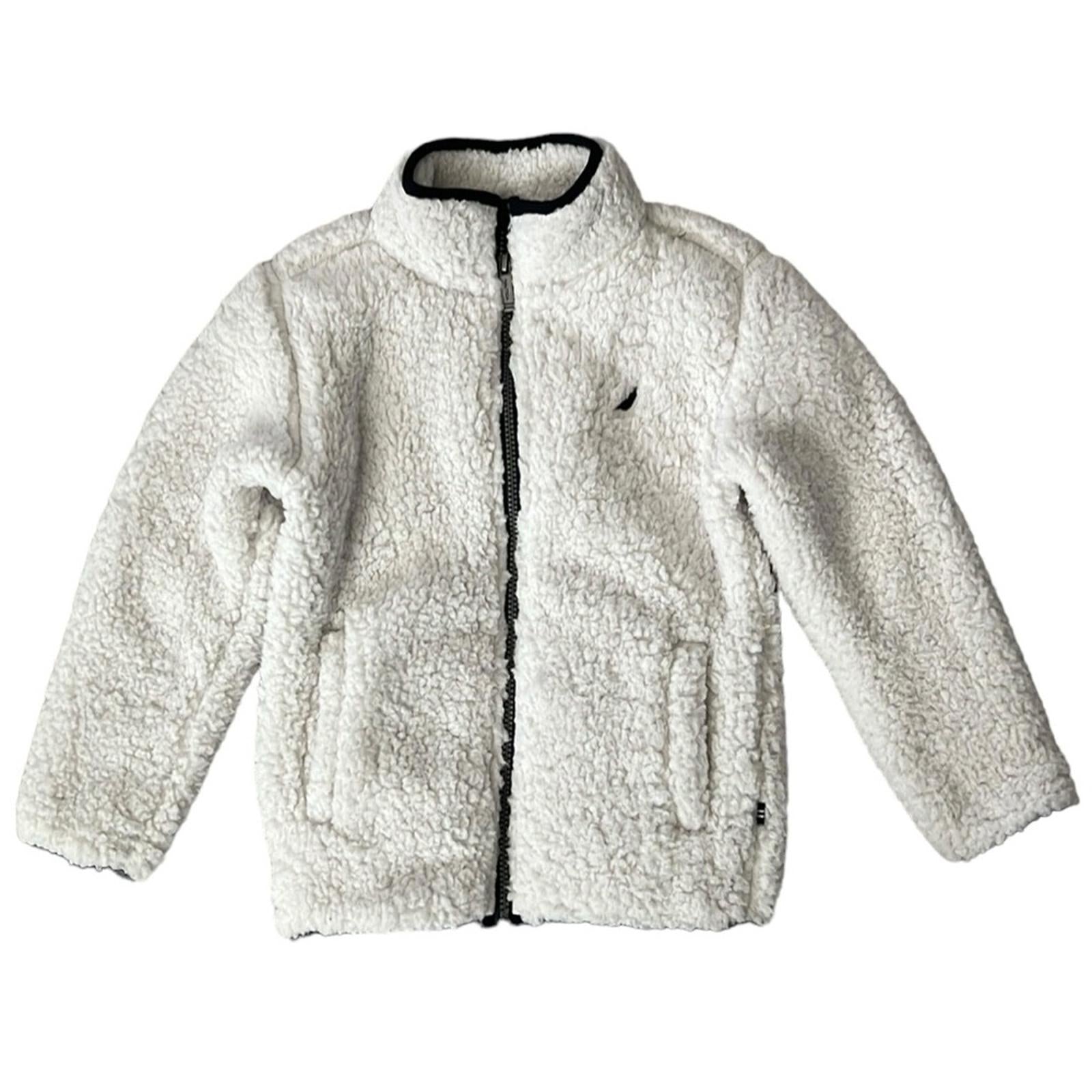 NAUTICA Light Grey Sherpa Jacket, Boy’s Size M(5) Regular New w/Tag