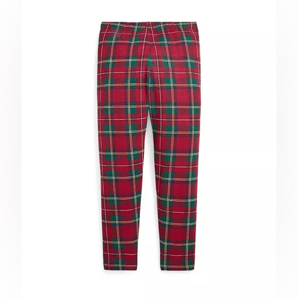 Polo Ralph Lauren Big Girls Plaid Stretch Jersey Legging Pants, Size 6X, NWT