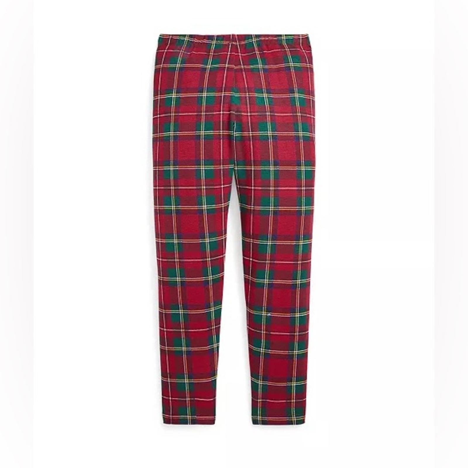 Polo Ralph Lauren Big Girls Plaid Stretch Jersey Legging Pants, Size 6X, NWT