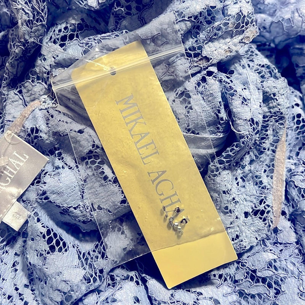 Mikael Aghal Sheer Lace Maxi Dress, Size 8 New w/Tag Retail ~ $495