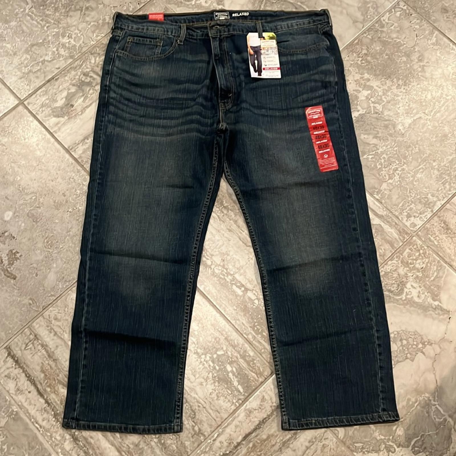 Levi Strauss Signature Gold Men's Relaxed Fit Flex Jeans Size W46xL30 New w/Tag
