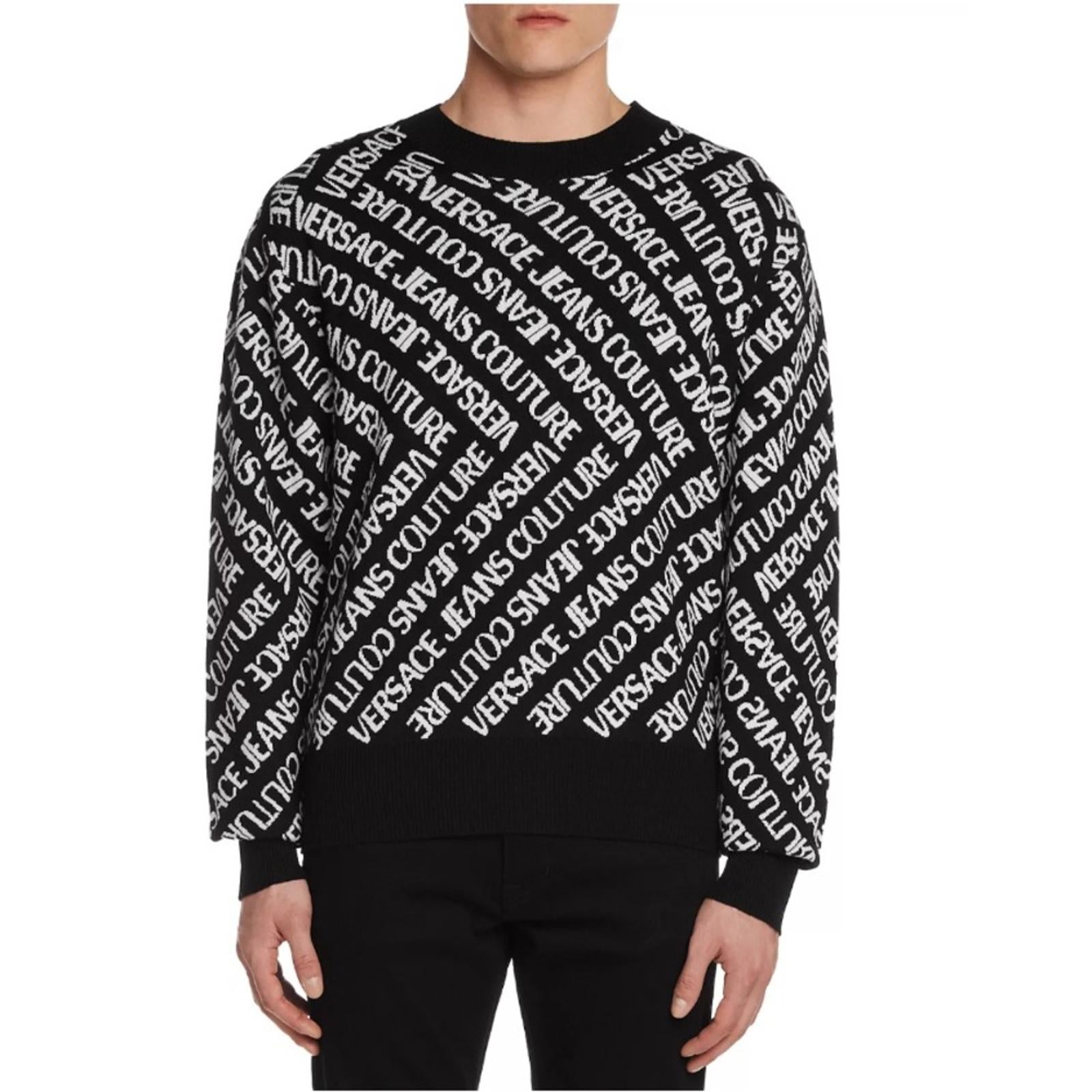 Versace Jeans Couture Crewneck Sweater in Black/White Size XXL New w/Tag