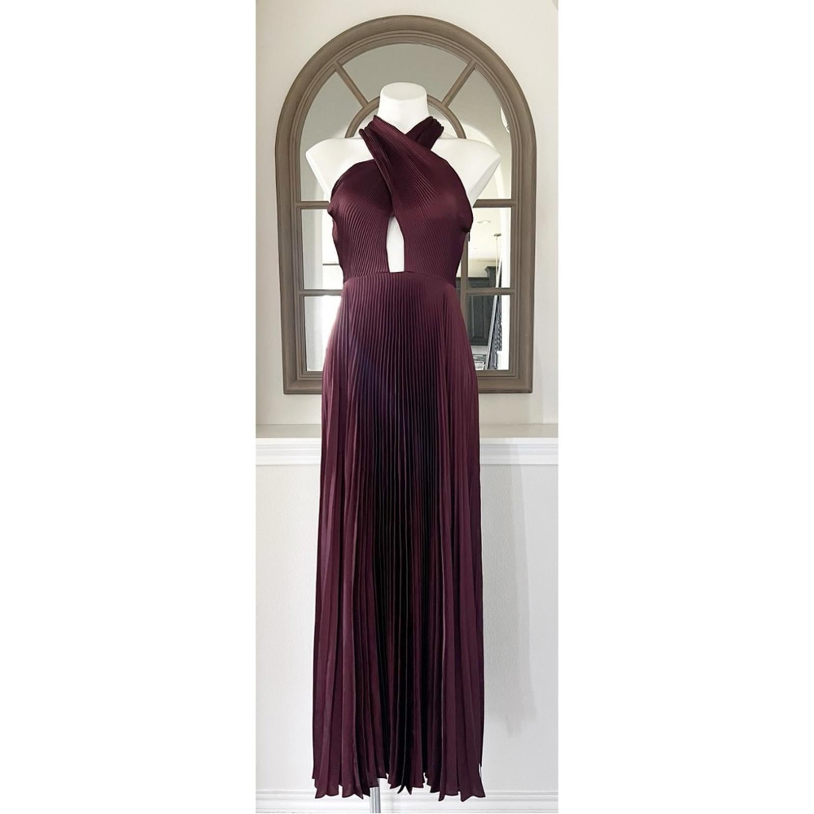 A.L.C. Athena Pleated Cutout Gown, Chicory Size 2, New w/Tag SOLD OUT!