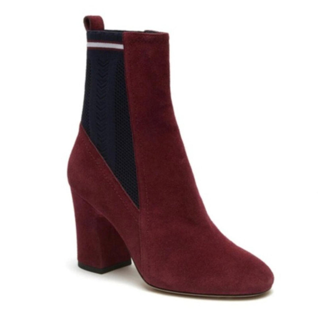 Etienne Aigner Pull-On Boots in Burgundy Suede, Size 11 NEW w/Dust Bag $328