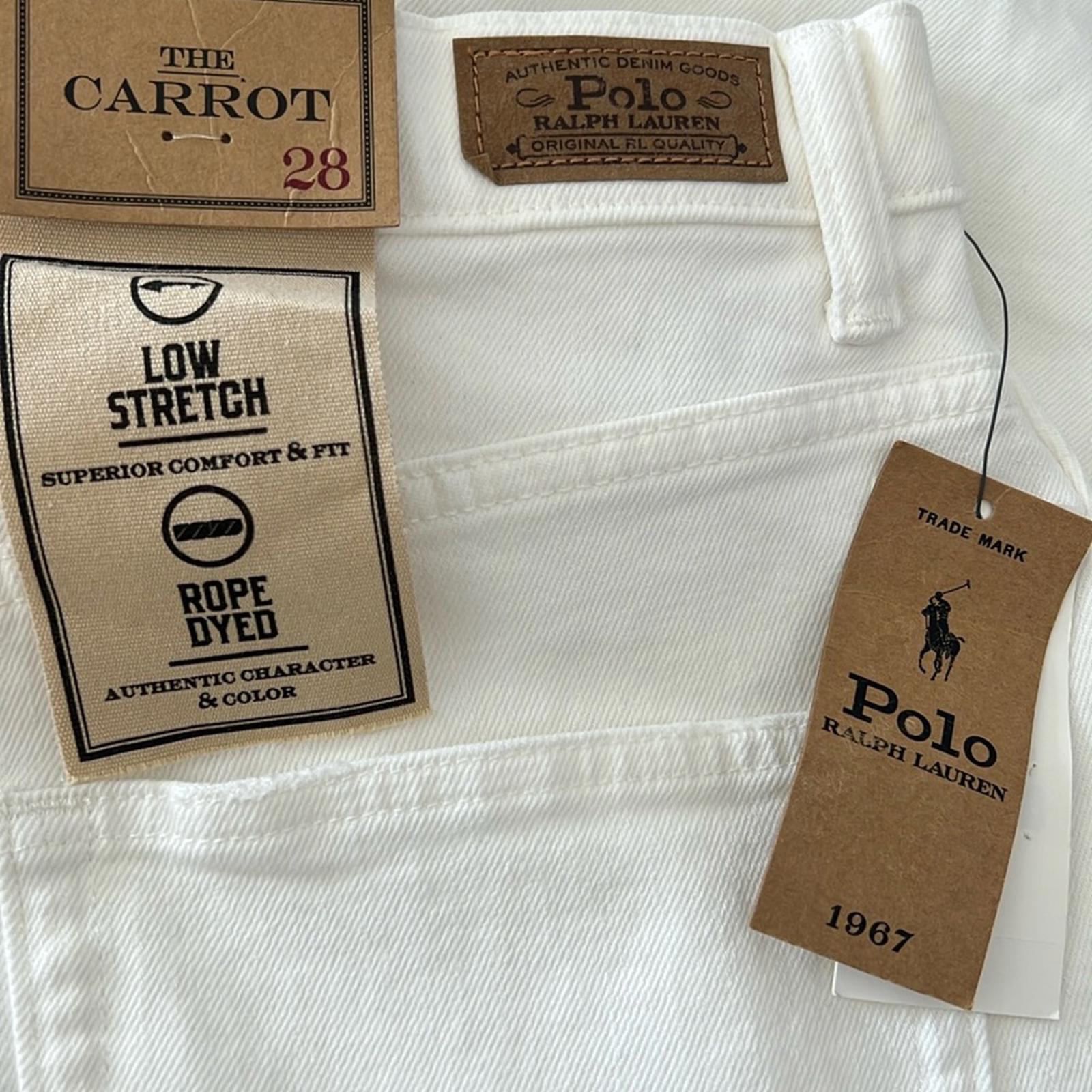 Polo Ralph Lauren Curved Tapered Jeans in Crocus Was/White Size 28 NEW w/Tag