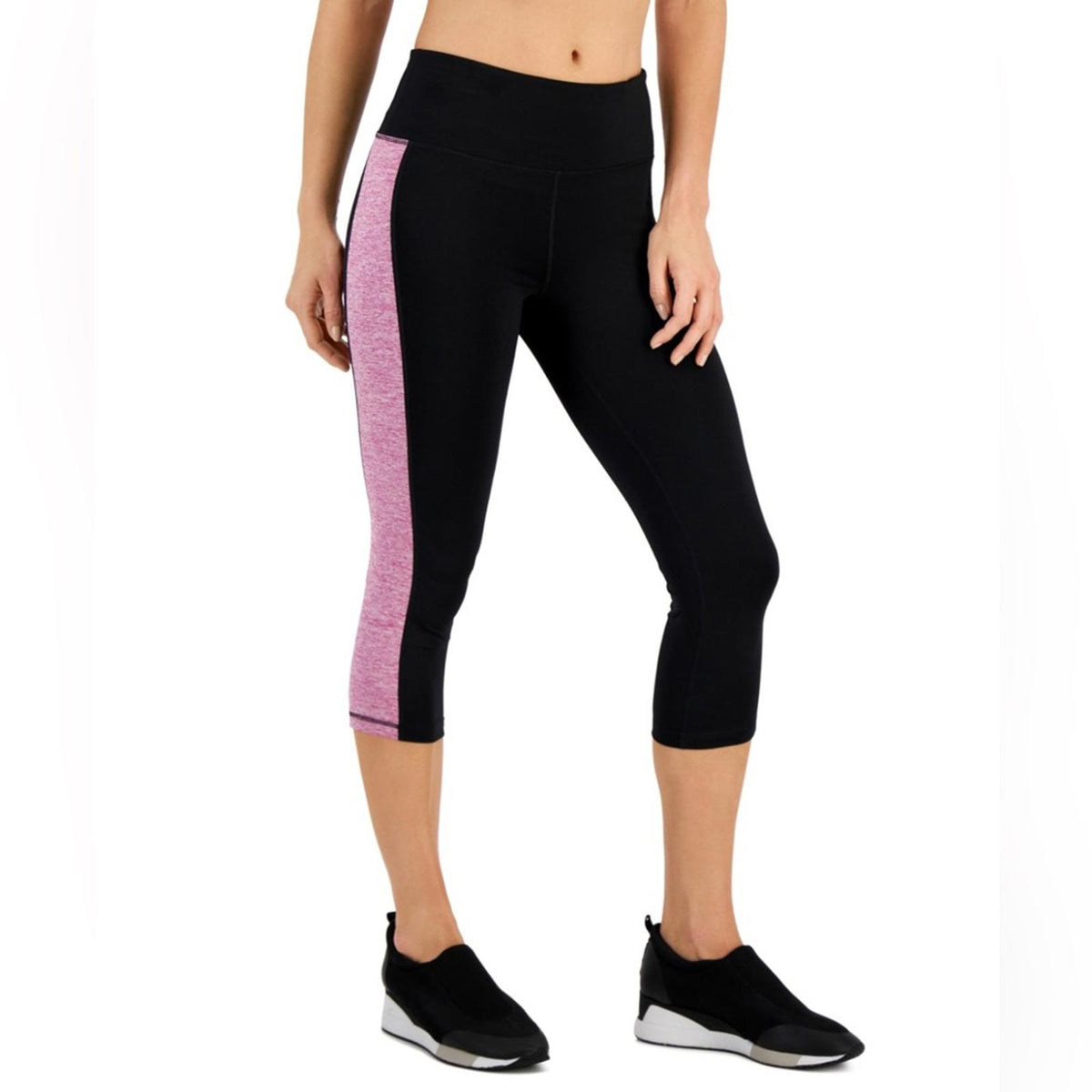 ID Ideology Colorblocked Cropped Leggings, Noir Purple Plus Size 3X New w/Tag