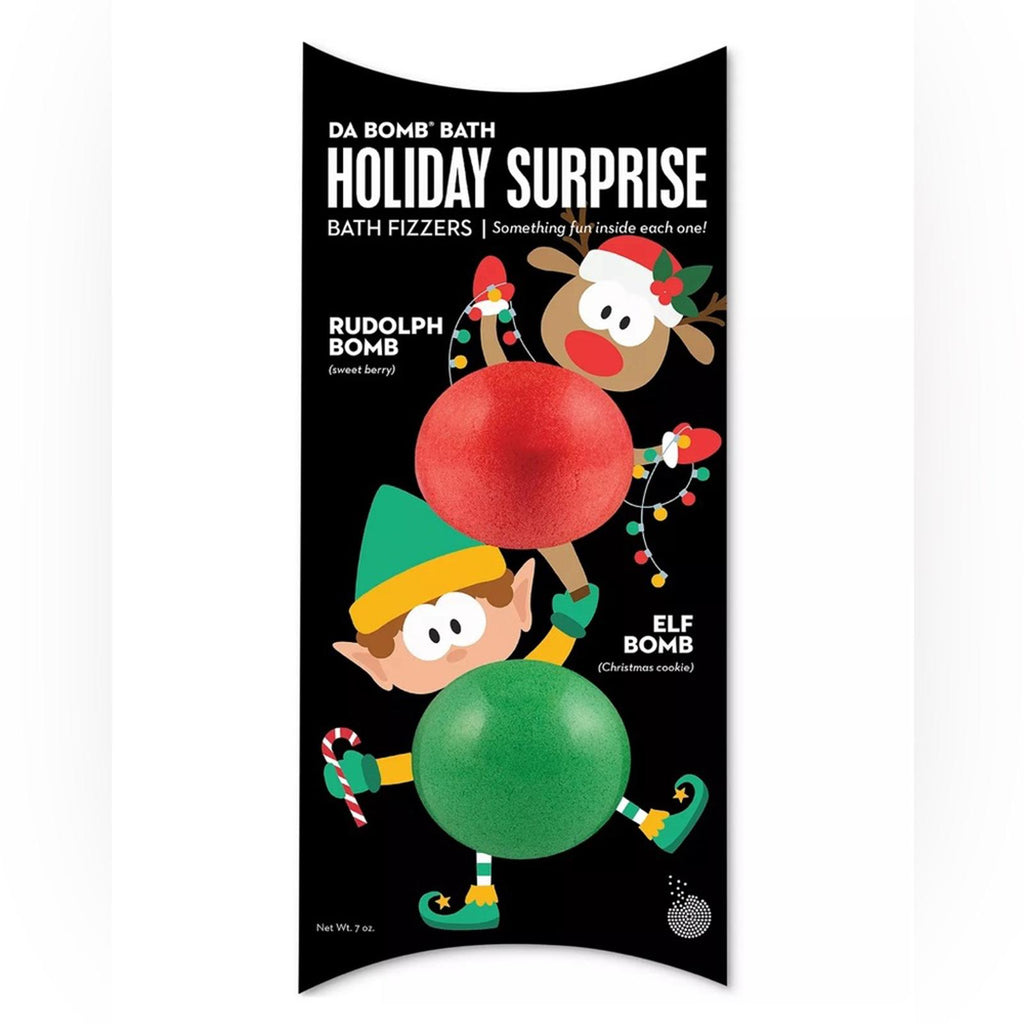 DA BOMB 2-Pc. Bath Fizzers Rudolph & Elf Gift Set New in Package