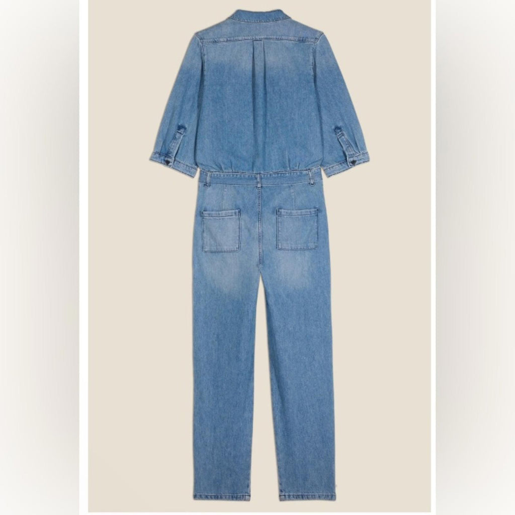 Ba&sh Combinaison Frida Denim Jumpsuit in Blue, Size L New w/Tag