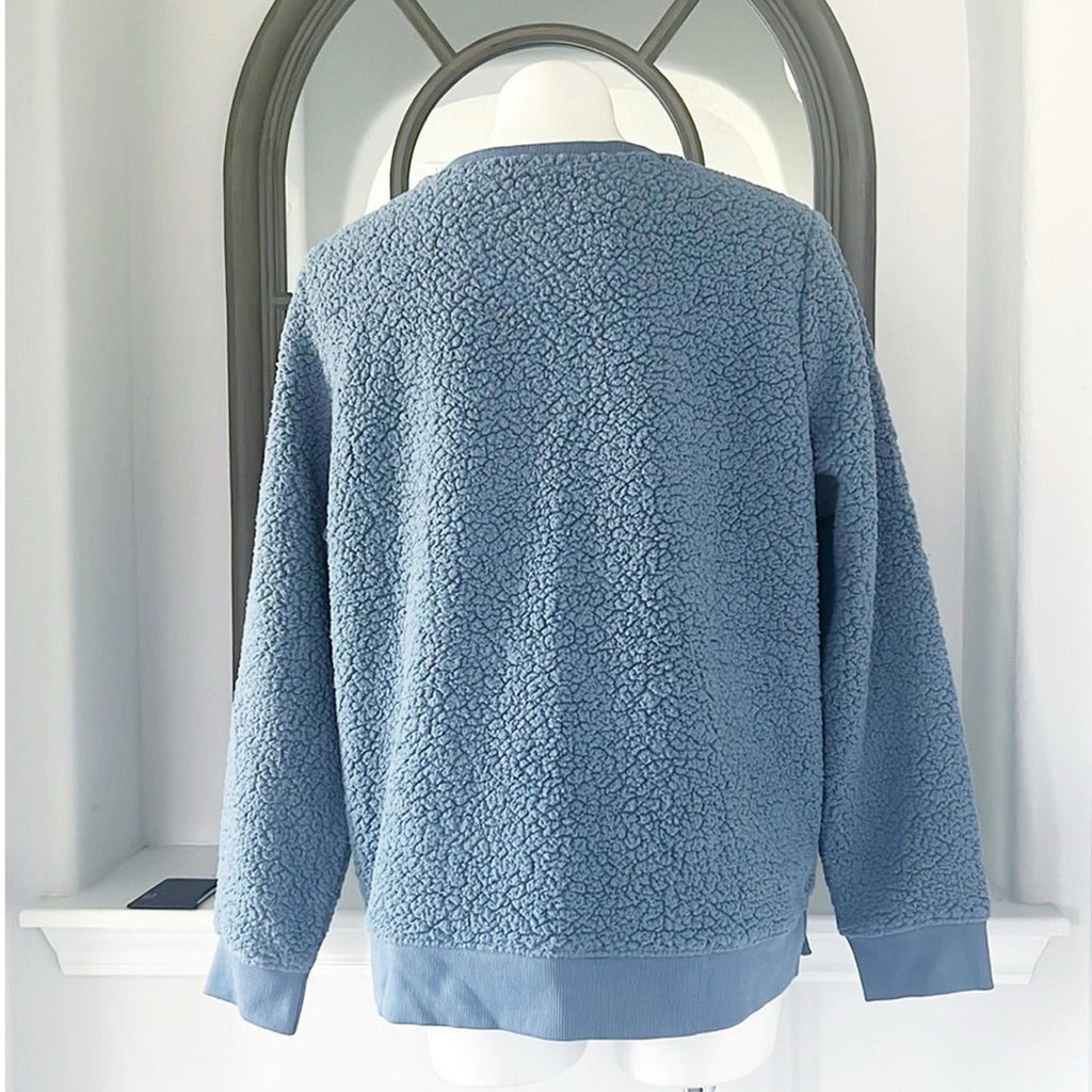 NEW Calvin Klein Sherpa Pullover in Blue, Size L New without Tag
