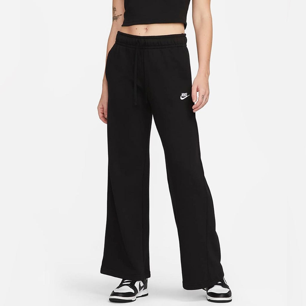 Nike Sportswear Club Fleece Mid-Rise Wide-Leg Sweatpants in Black, Size 1X, NEW