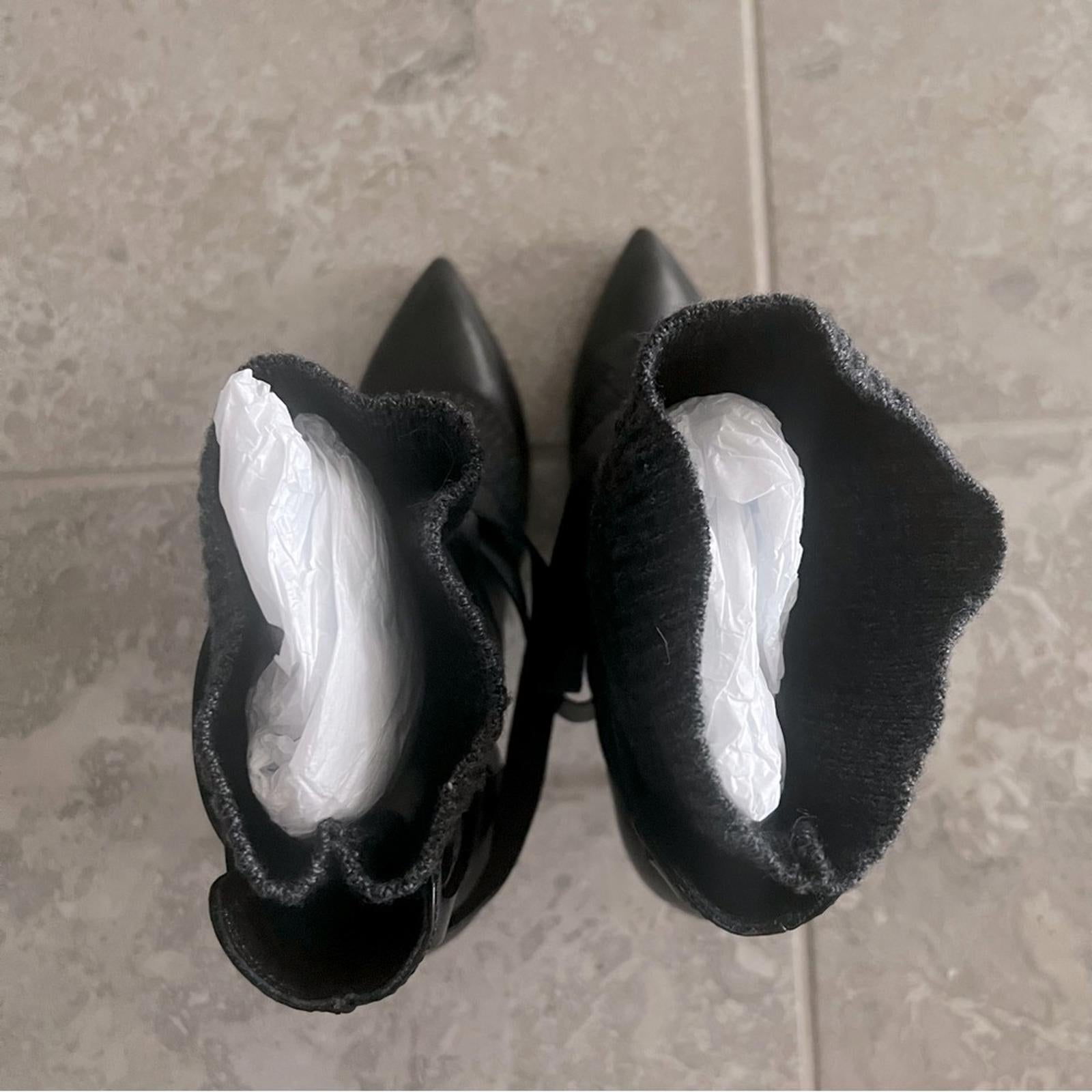 IRO Leather & Knit Sock Booties, Black Size FR41 | EU38 New in Box Retail 345 €