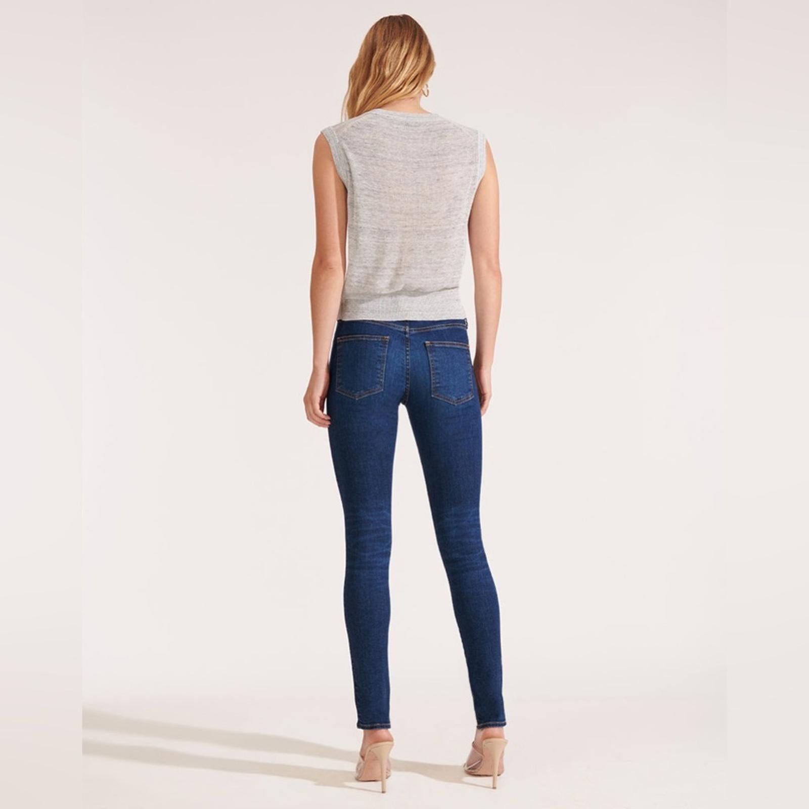 Veronica Beard Kellen Crewneck Cap-Sleeve Knit Twist Front Sweater, Size L $250
