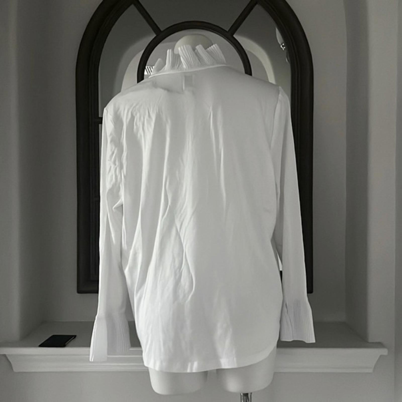 Nic+Zoe Ruffled Up Top Blouse, White, Size XL New w/Tag
