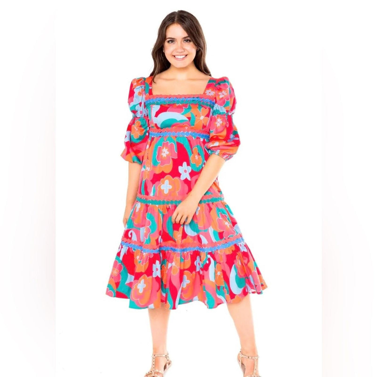 Alden Adair Mia Dress in Trippy, Size L New w/Tag in Original Packaging $418
