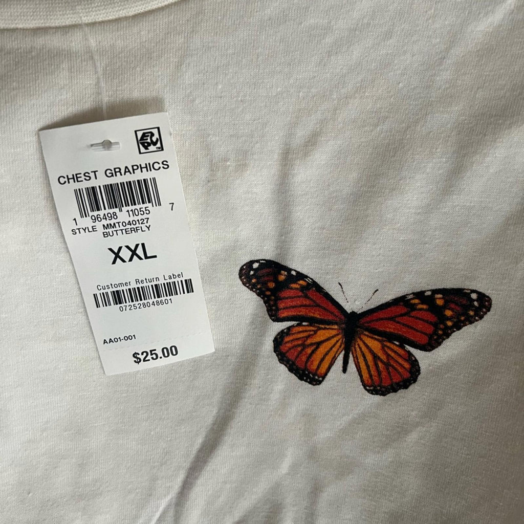 And Now This Men's Butterfly Crewneck T-Shirt, Size XXL New w/Tag