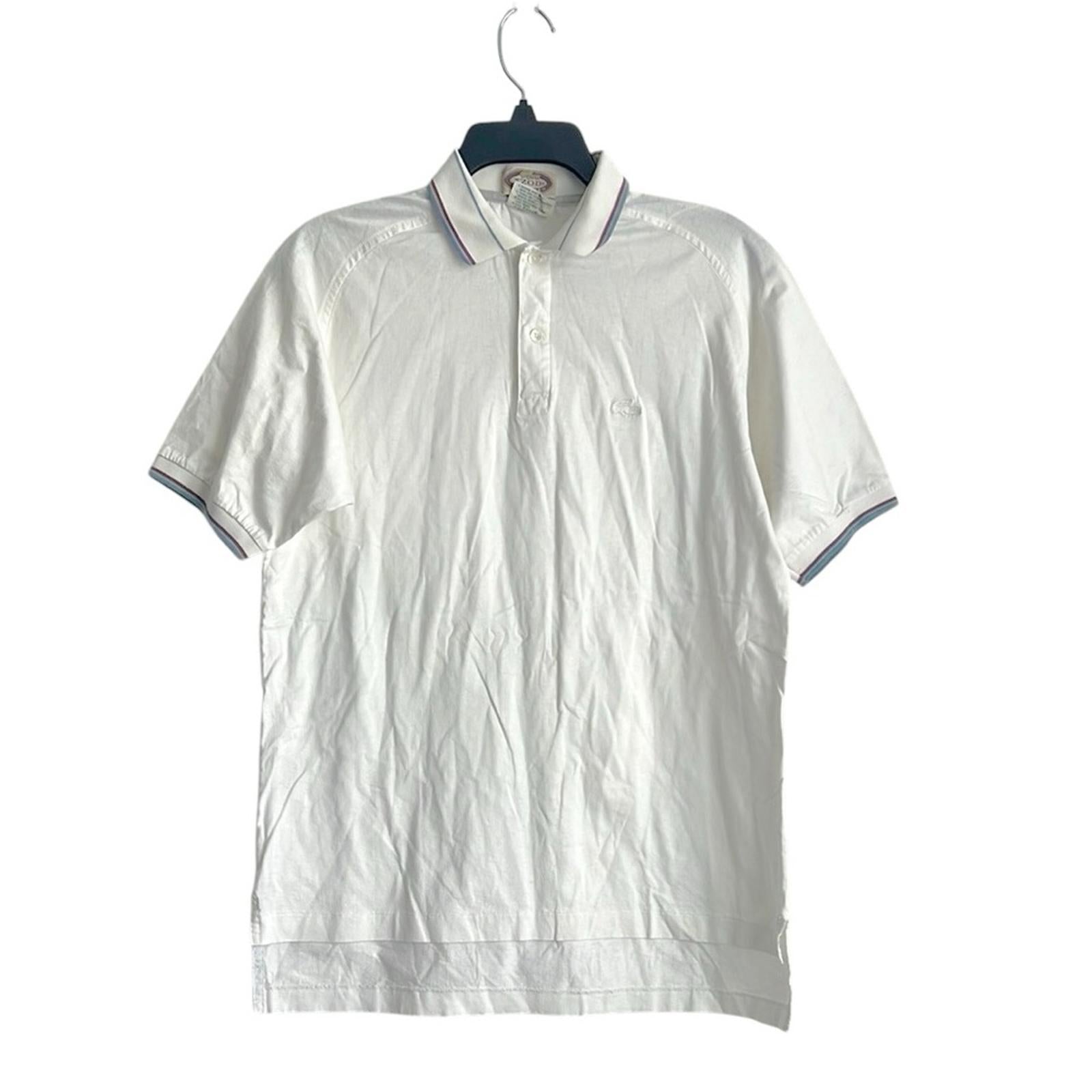 Lacoste x Izod Men’s Cotton Polo Shirt in White, Size L EXCELLENT!