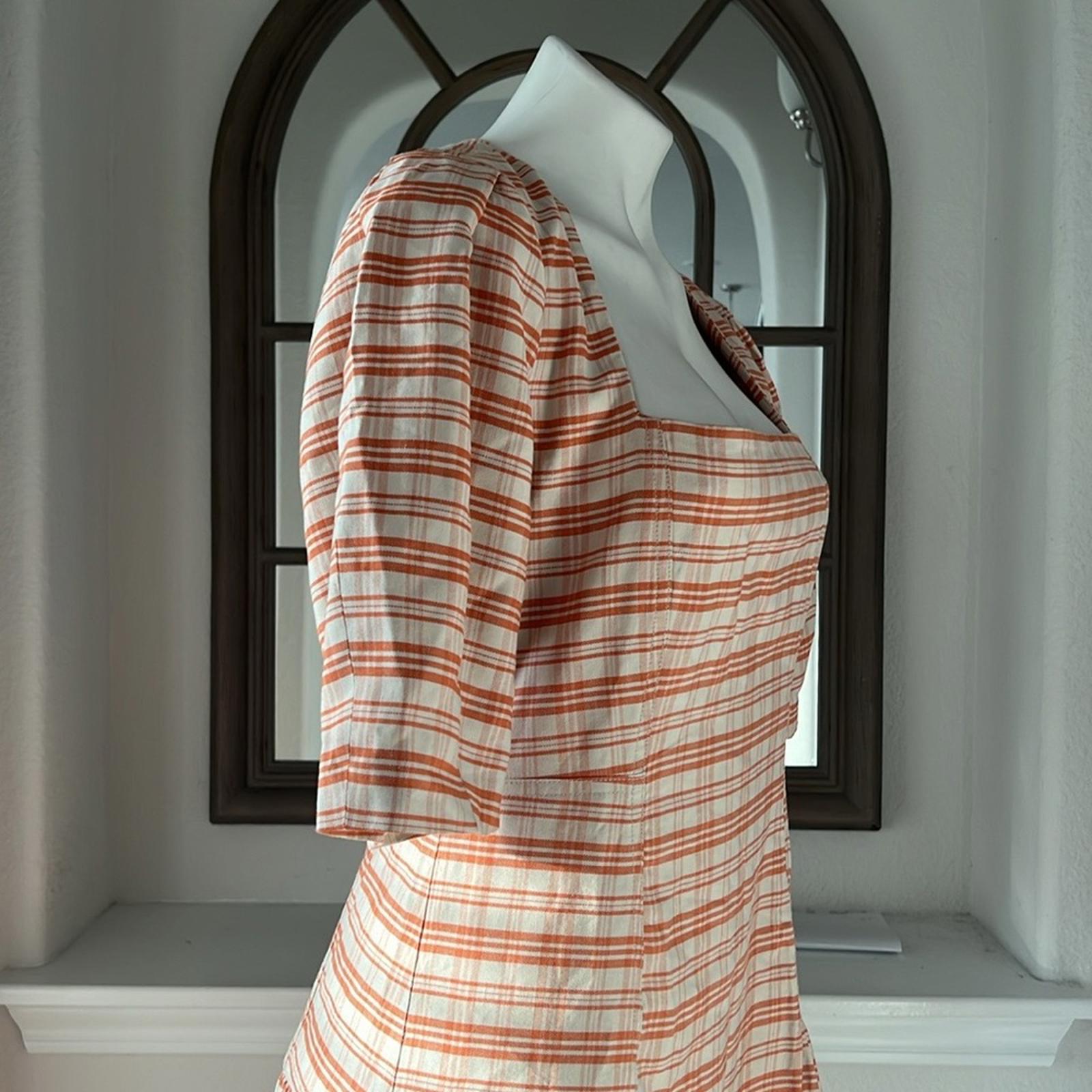 Jonathan Simkhai Greer Tailored Plaid Button-Front Maxi Dress, Size 2 NWT $595