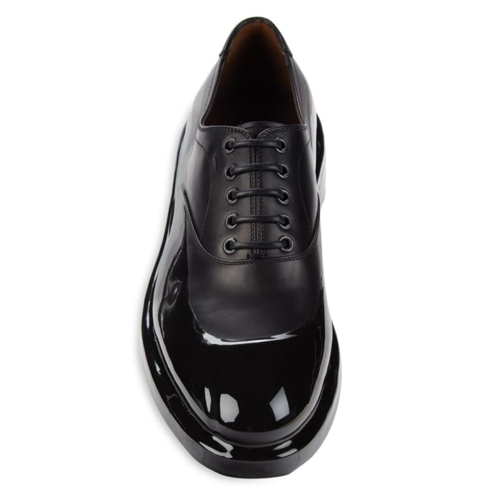 Salvatore Ferragamo Dipped Leather Oxford Shoes Size 9 EEE NEW in Box + DustBag