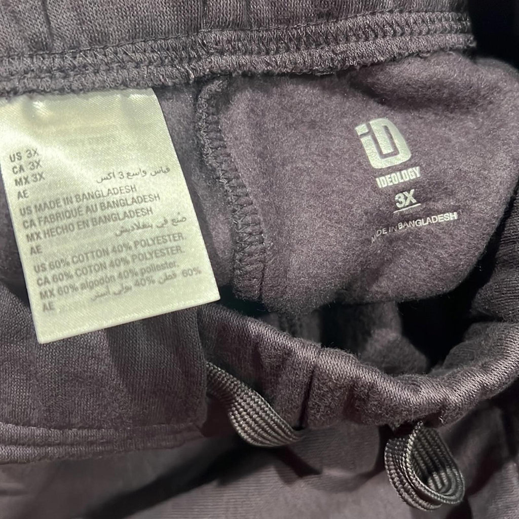 ID Ideology Pull-On Fleece Lined Jogger Pants in Deep Charcoal Size 3X New w/Tag