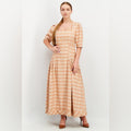Jonathan Simkhai Greer Tailored Plaid Button-Front Maxi Dress, Size 2 NWT $595