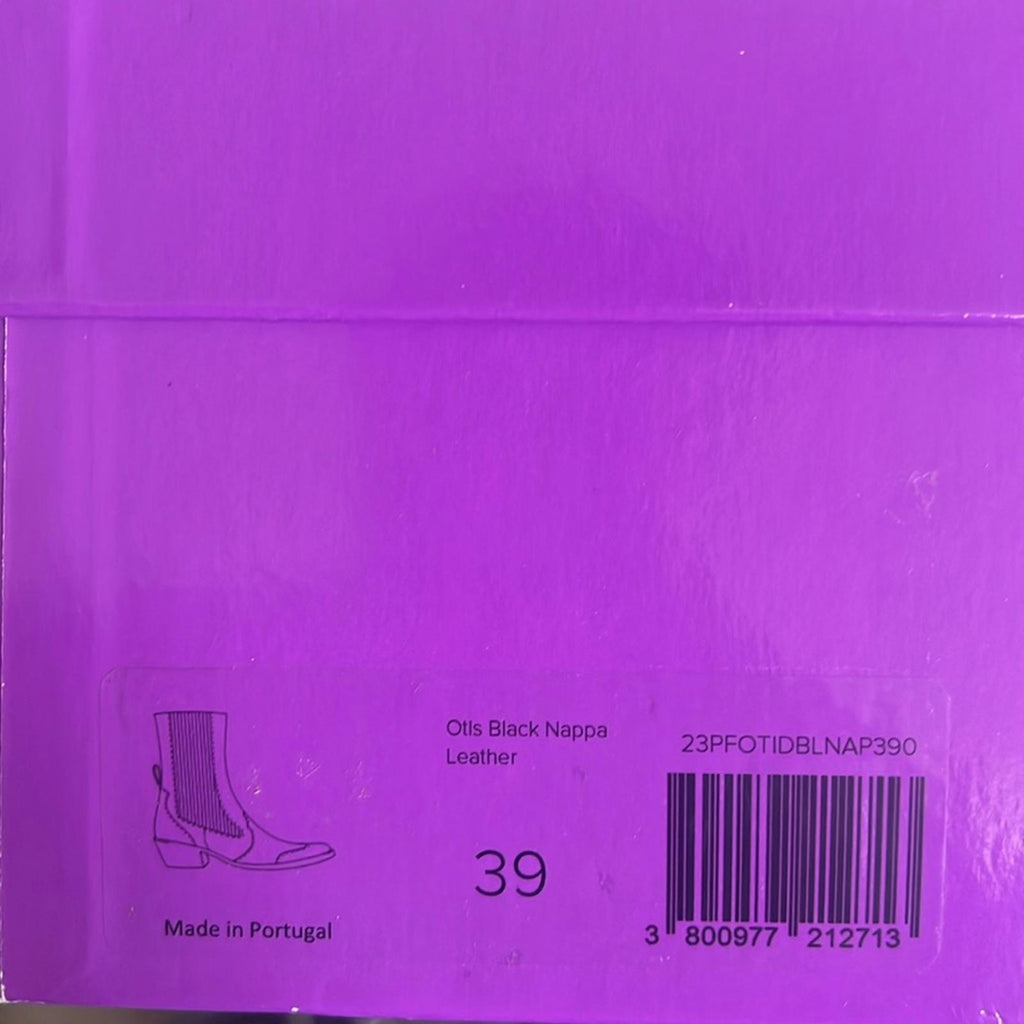 By Far Otis Chelsea Boots in Black Nappa Leather, Size 39 New in Box w/Dust Bag