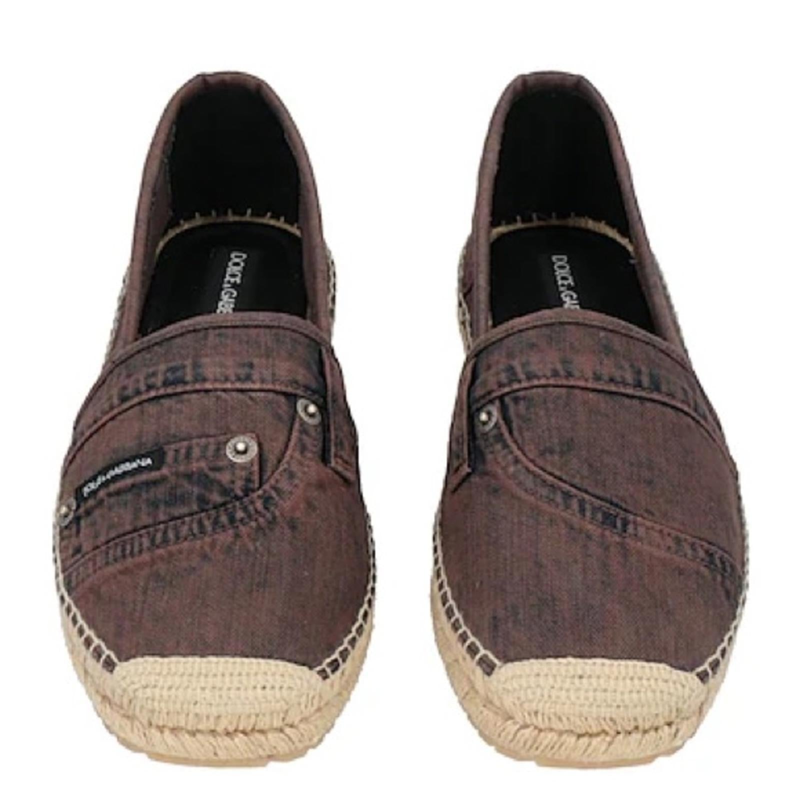 Dolce & Gabbana Men's Espadrille Flats, Size 42 (Made in Spain) New w/ Dust Bags