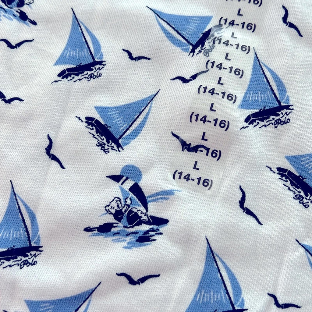 Polo Ralph Lauren Polo Bear Spa Terry Sweatshirt w/Sailings Size L (14-16) NWT