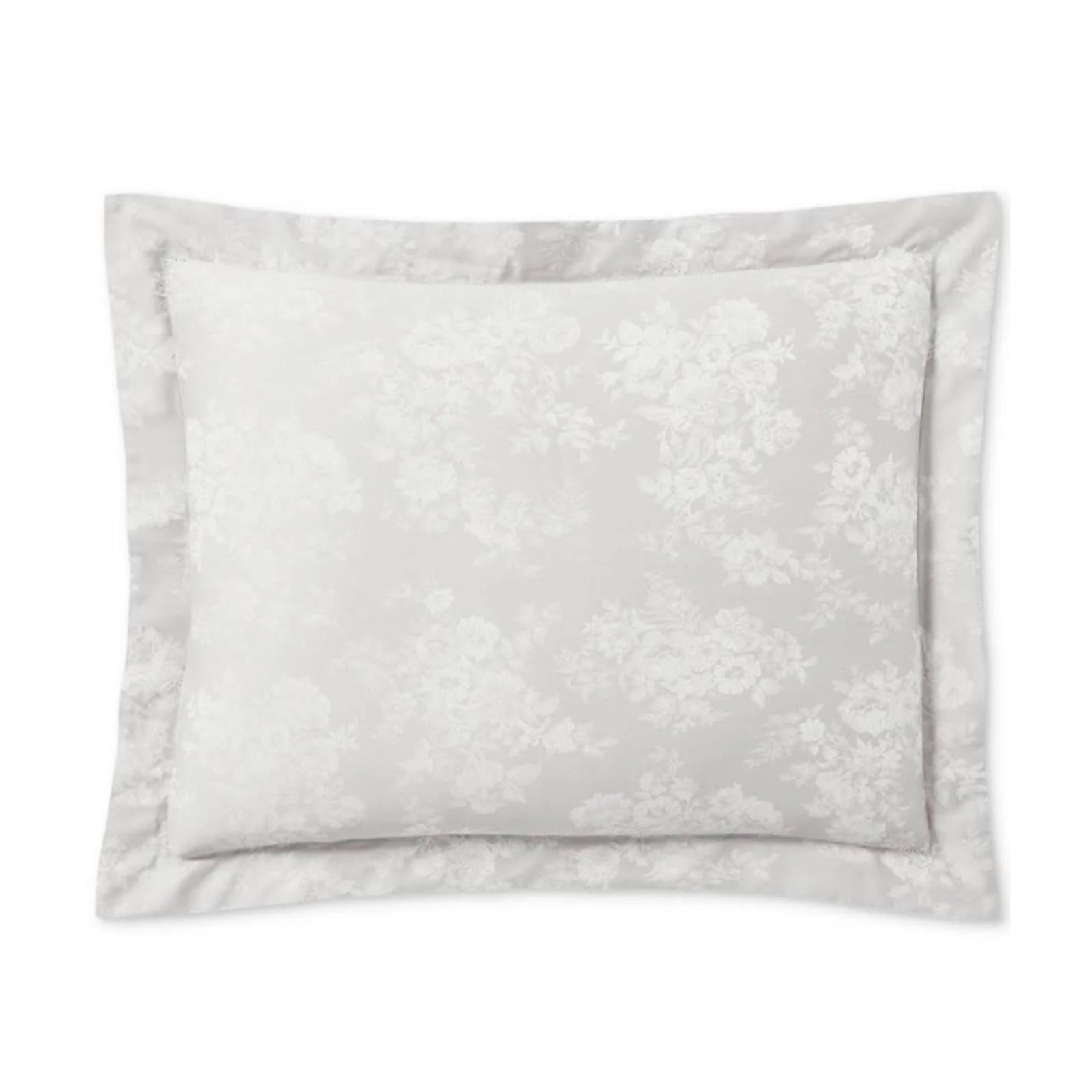 Lauren Ralph Lauren White Mya Jacquard Weave Cotton Standard Sham, NWT $140