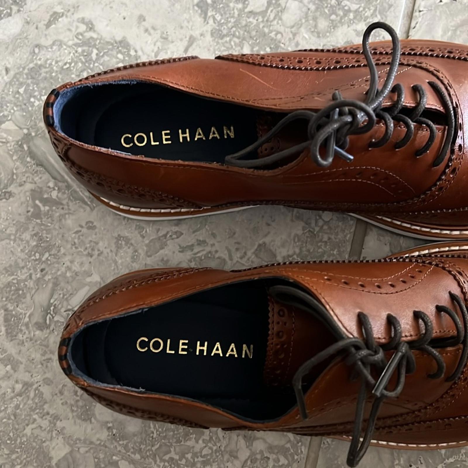 Cole Haan Morris Wingtip Oxford w/Premium Leather British Tan Size 10 NEW