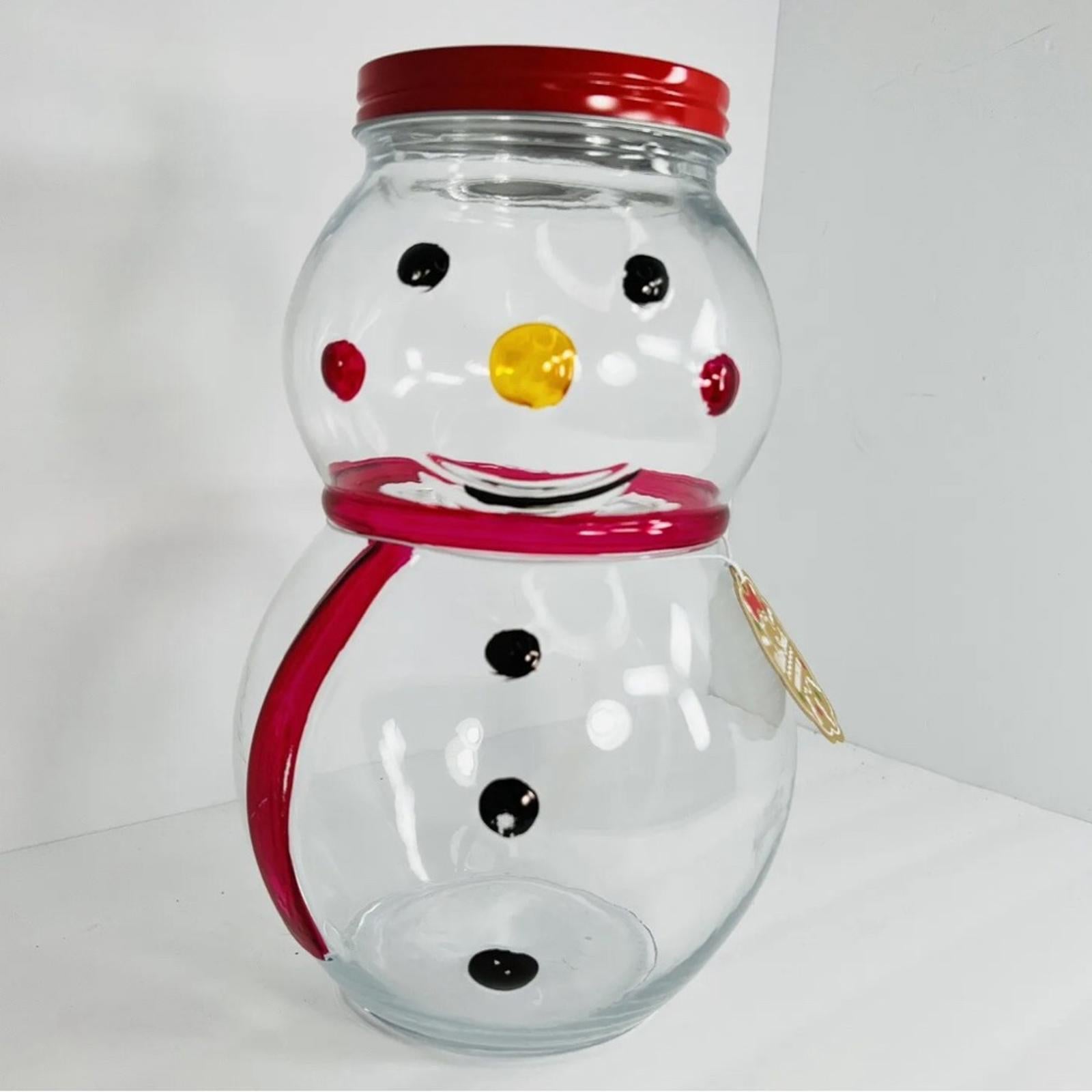 Sleigh Bell Bistro Winter Sweets Snowman Cookie Jar 4.2L (143.1 Oz.) New w/Tag
