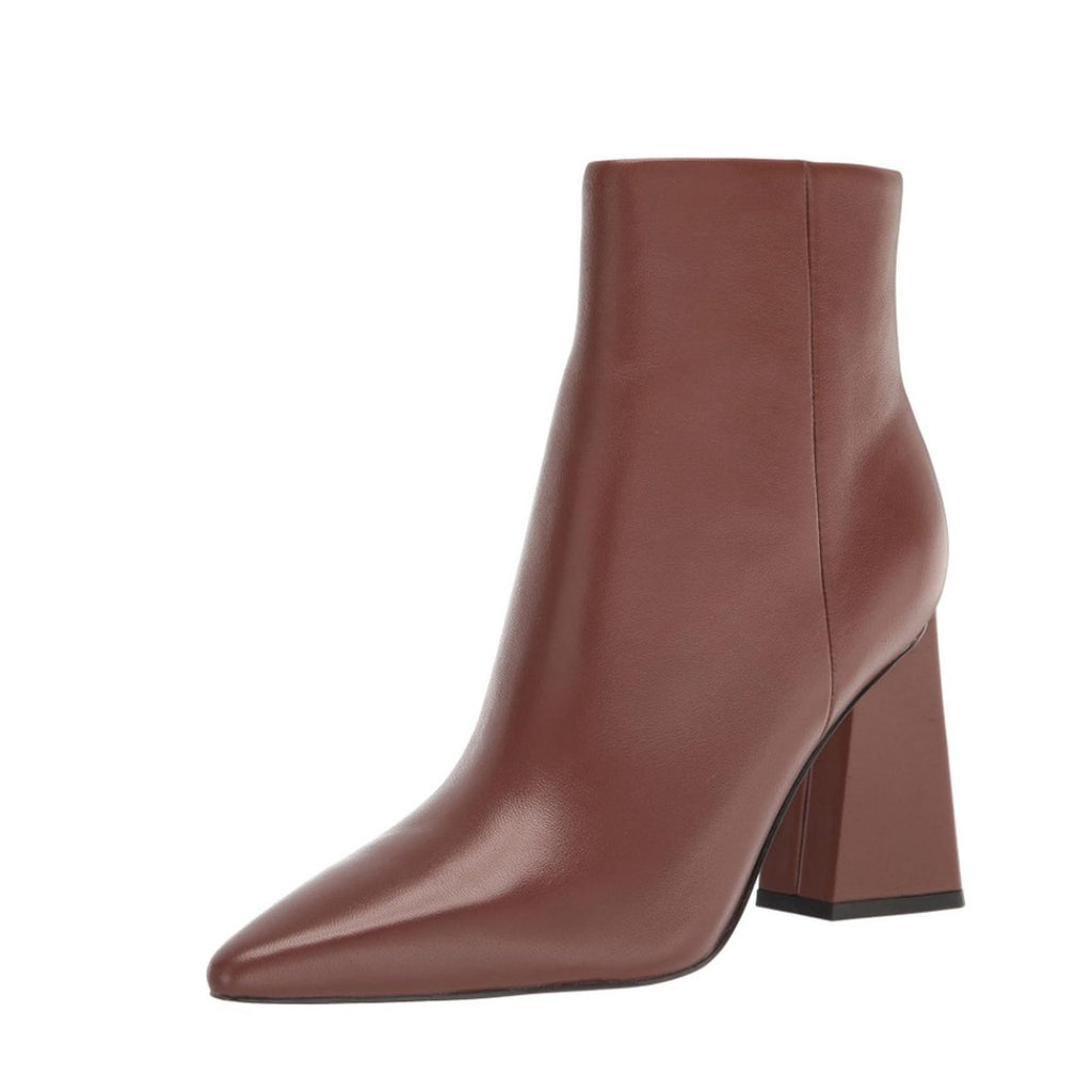 Marc Fisher Kulika Leather Pointed Toe Boots, Med Natural, Size 10 New w/o Box