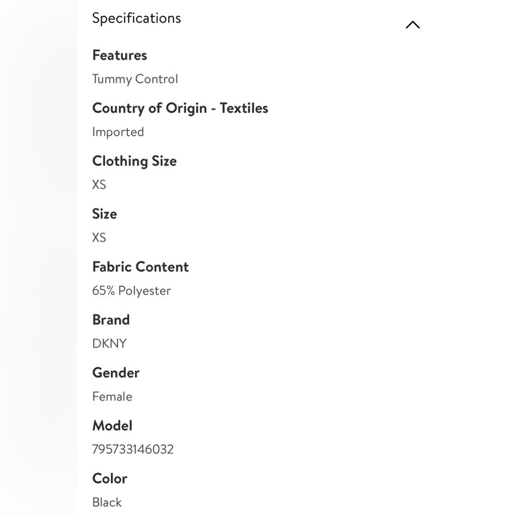 DKNY Tummy Control Compression Full Length Leggings, Black Size XS New w/Tag $69