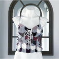 Free People Smock Back Lace-Up Front Peplum Top, Size M EXCELLENT! Retail $78